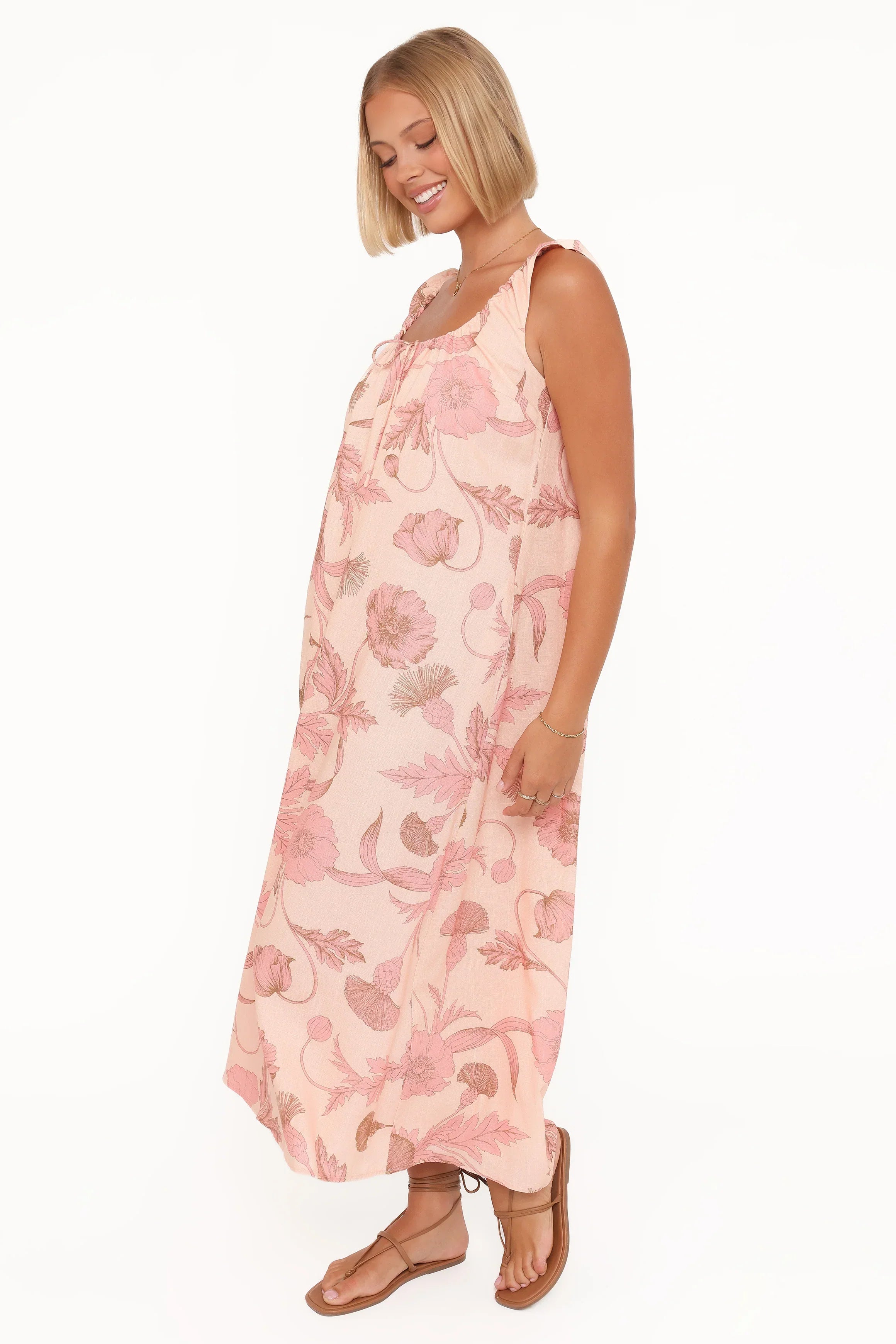 Robe longue Bowman – Rose fleuri