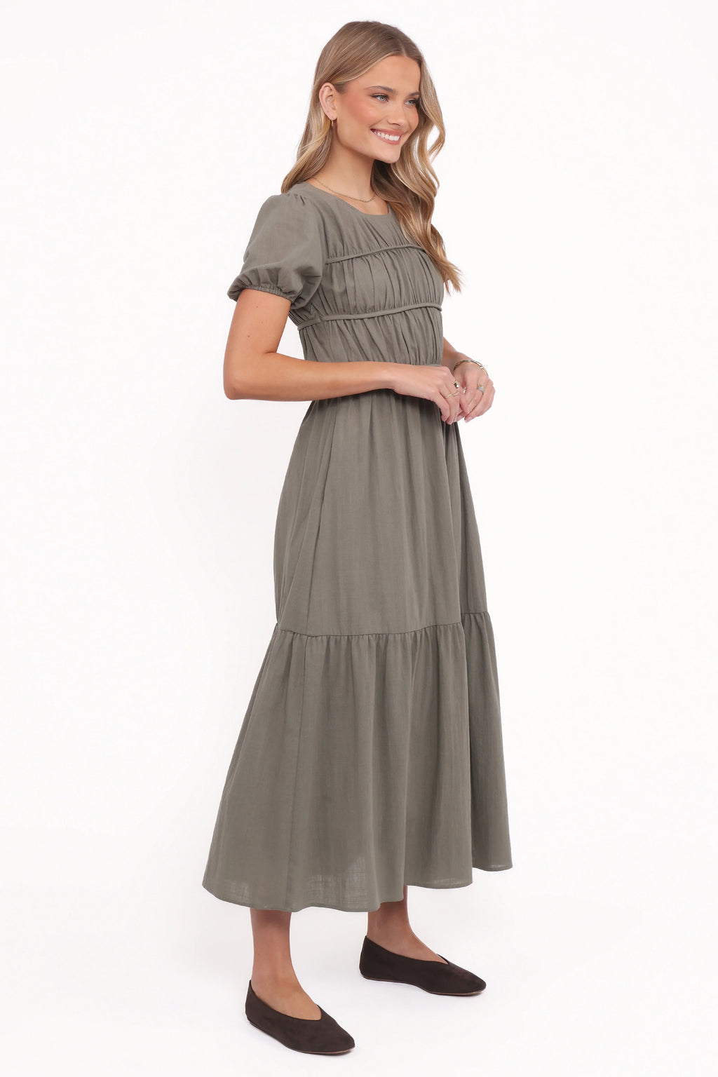 Robe longue Deloria – Olive