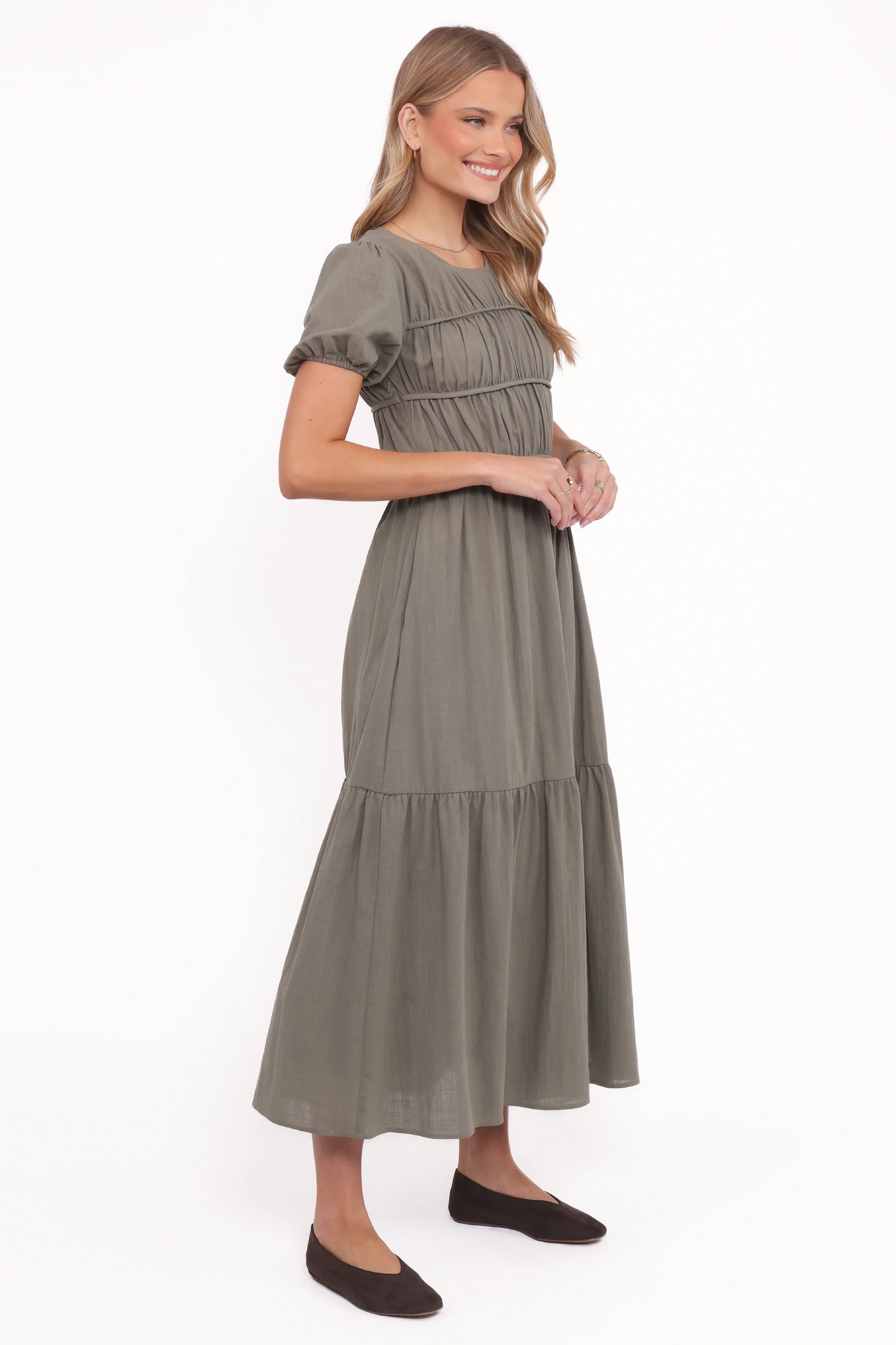 Robe longue Deloria – Olive