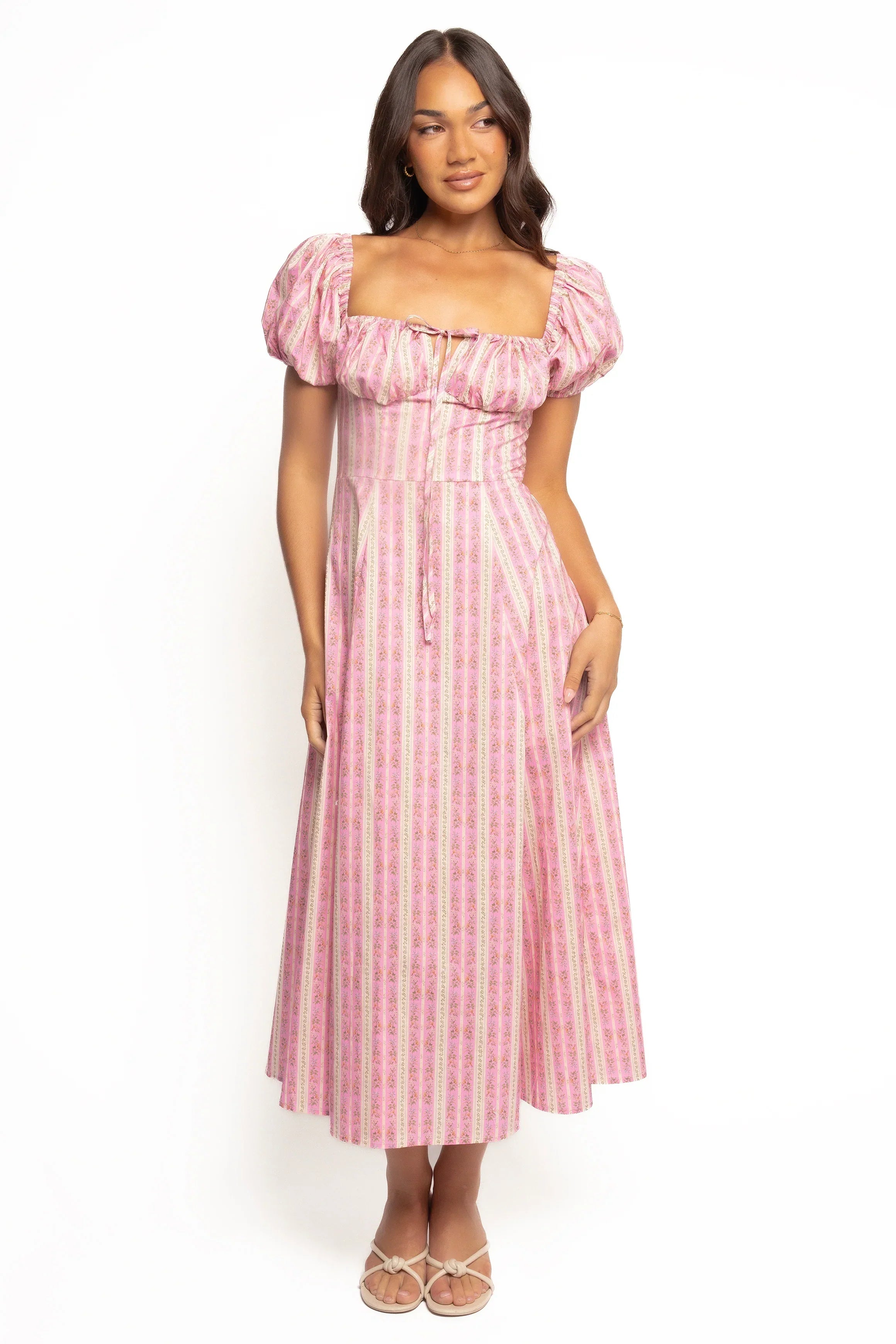 Robe midi Améthyste - Rose