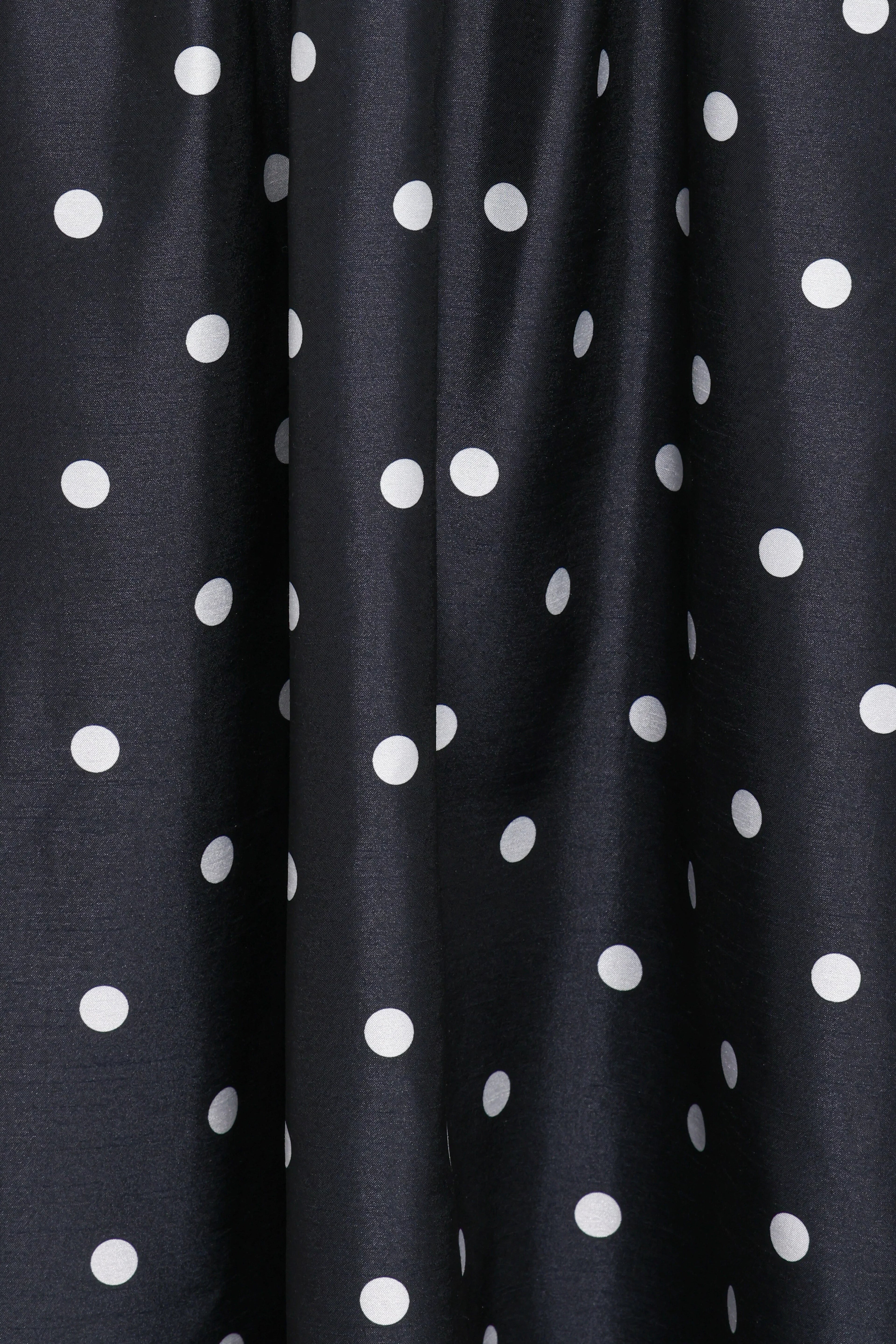 Robe mi-longue sans bretelles Kimbra - À pois noirs