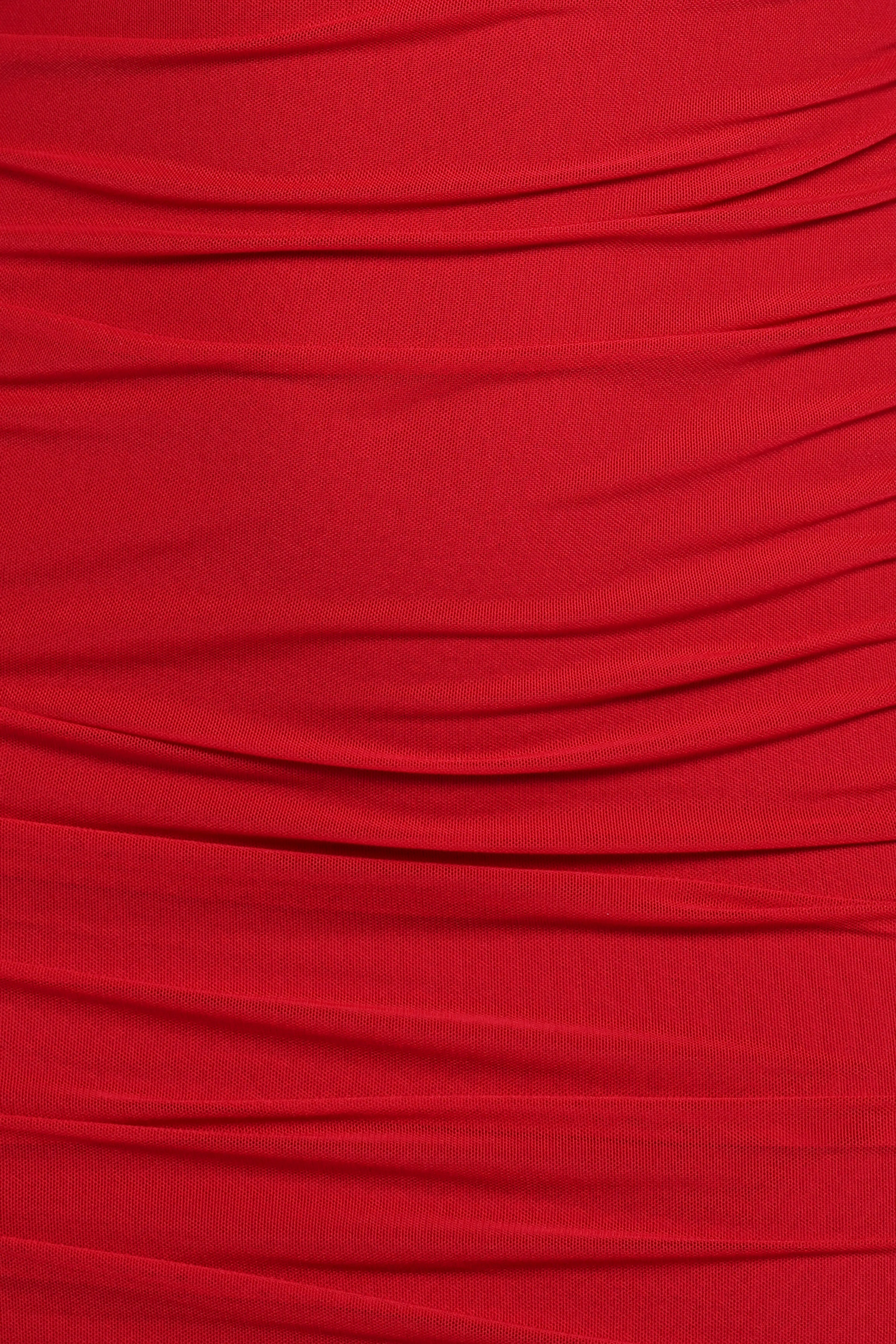 Robe courte à manches longues Austin - Rouge