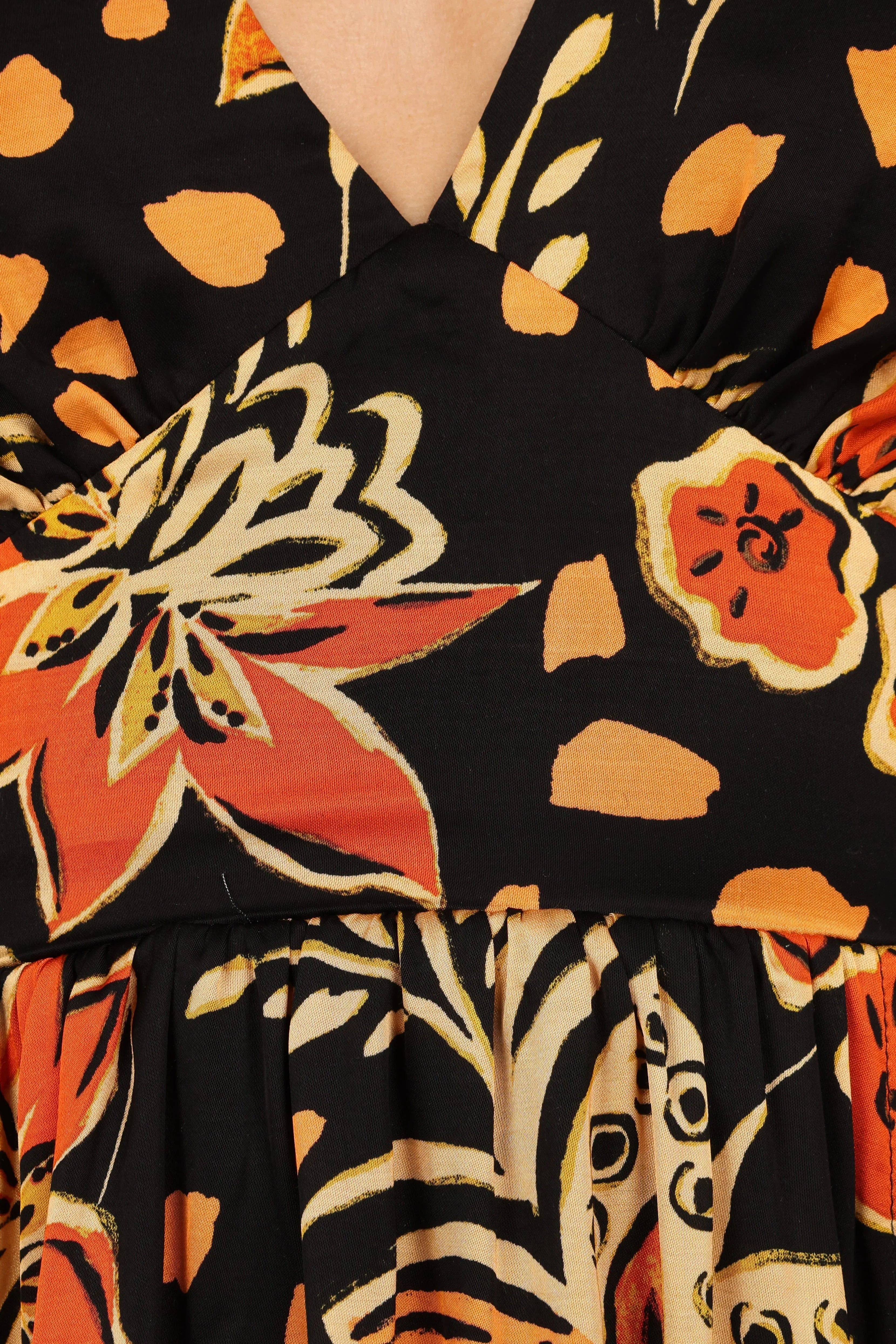 Robe midi Nadalyn - Noir/Multicolore