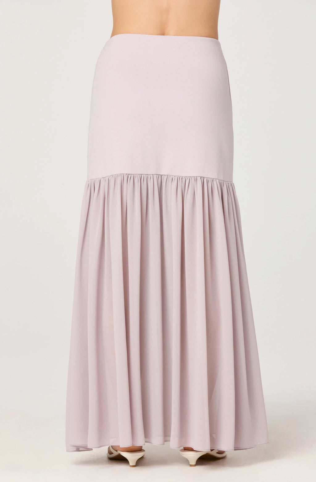 Aloyse Contrast Drop-Waist Maxi Skirt