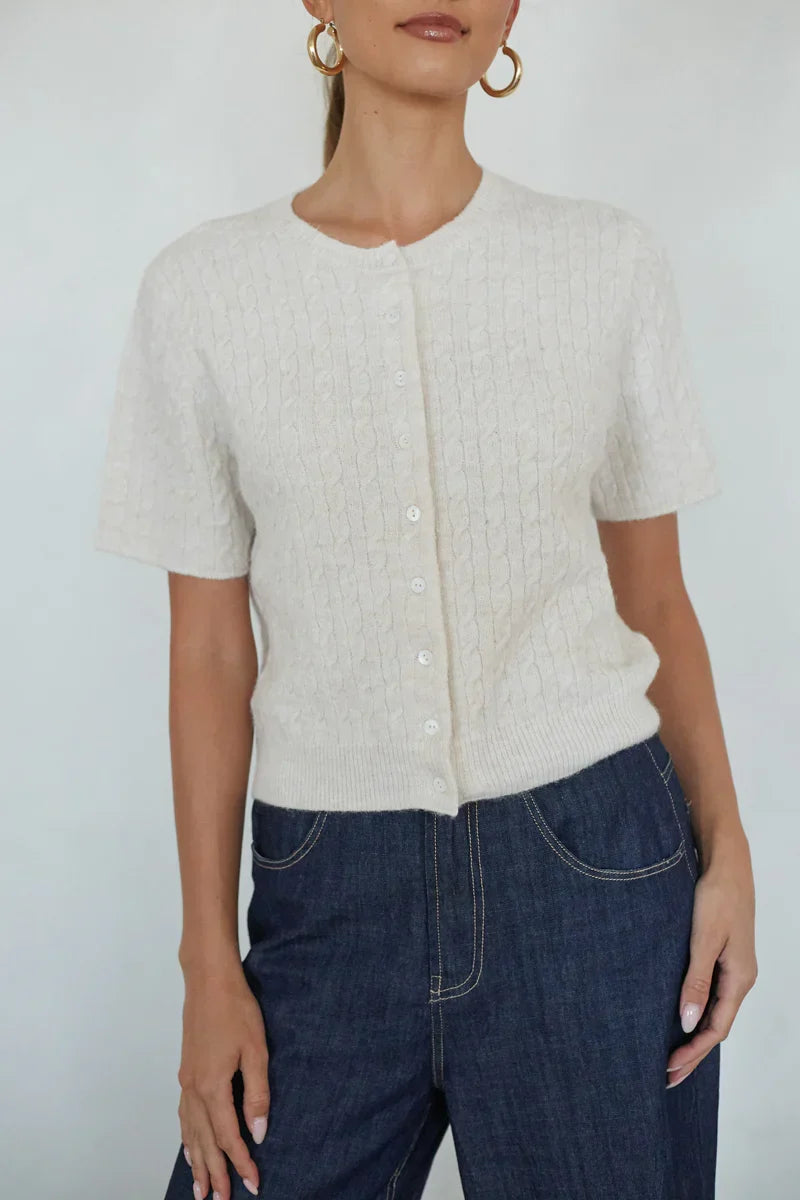 Cardigan Lauren en maille torsadée