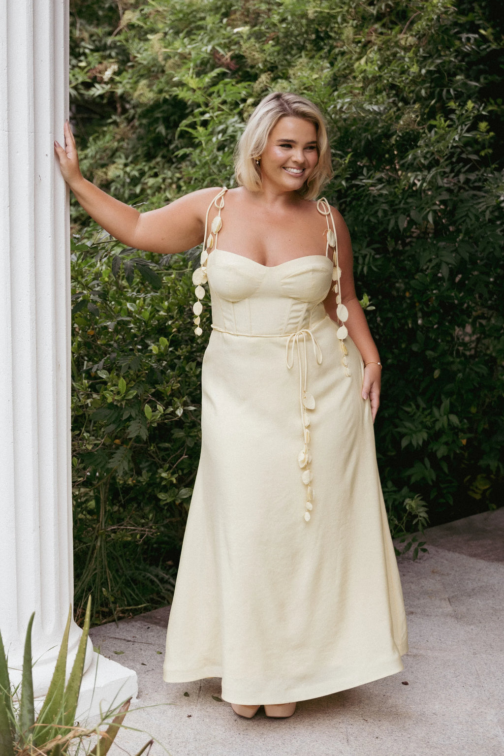 Robe midi Della - Jaune