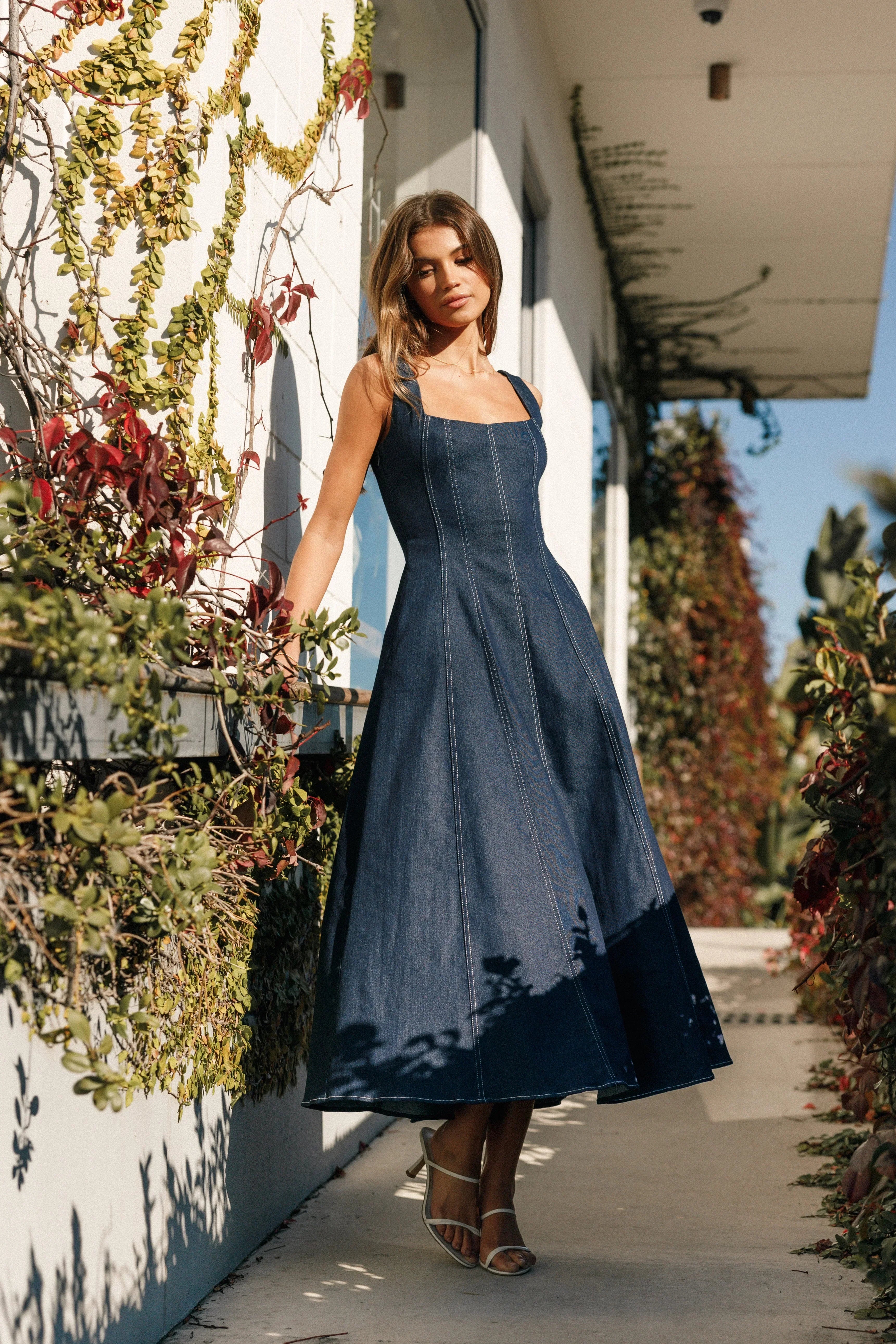 Robe Midi Callum - Denim Foncé