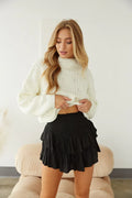 Jupe-culotte à volants étagés taille haute Day Tripper