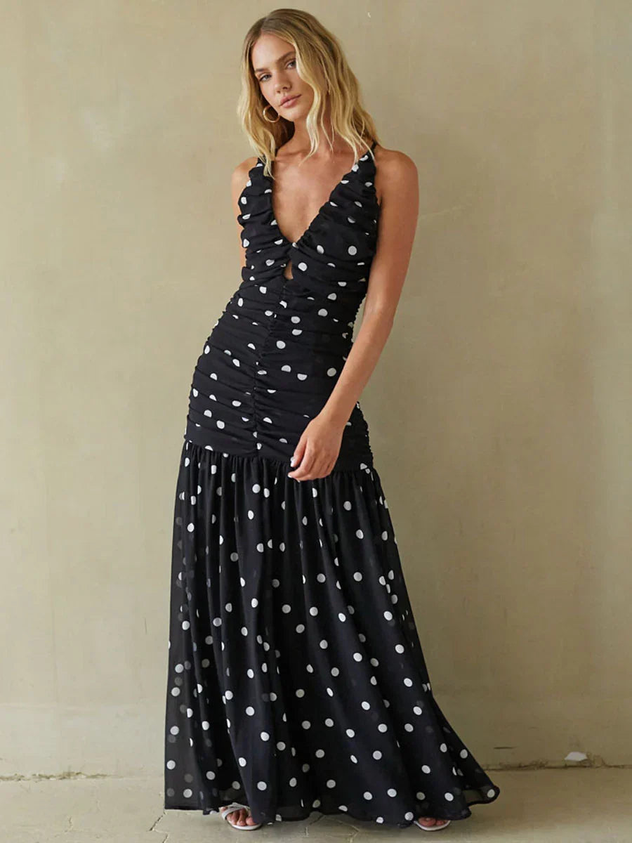 Robe longue froncée Tansy