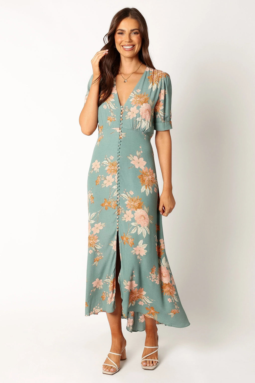 Robe midi Frampton - Bleu floral