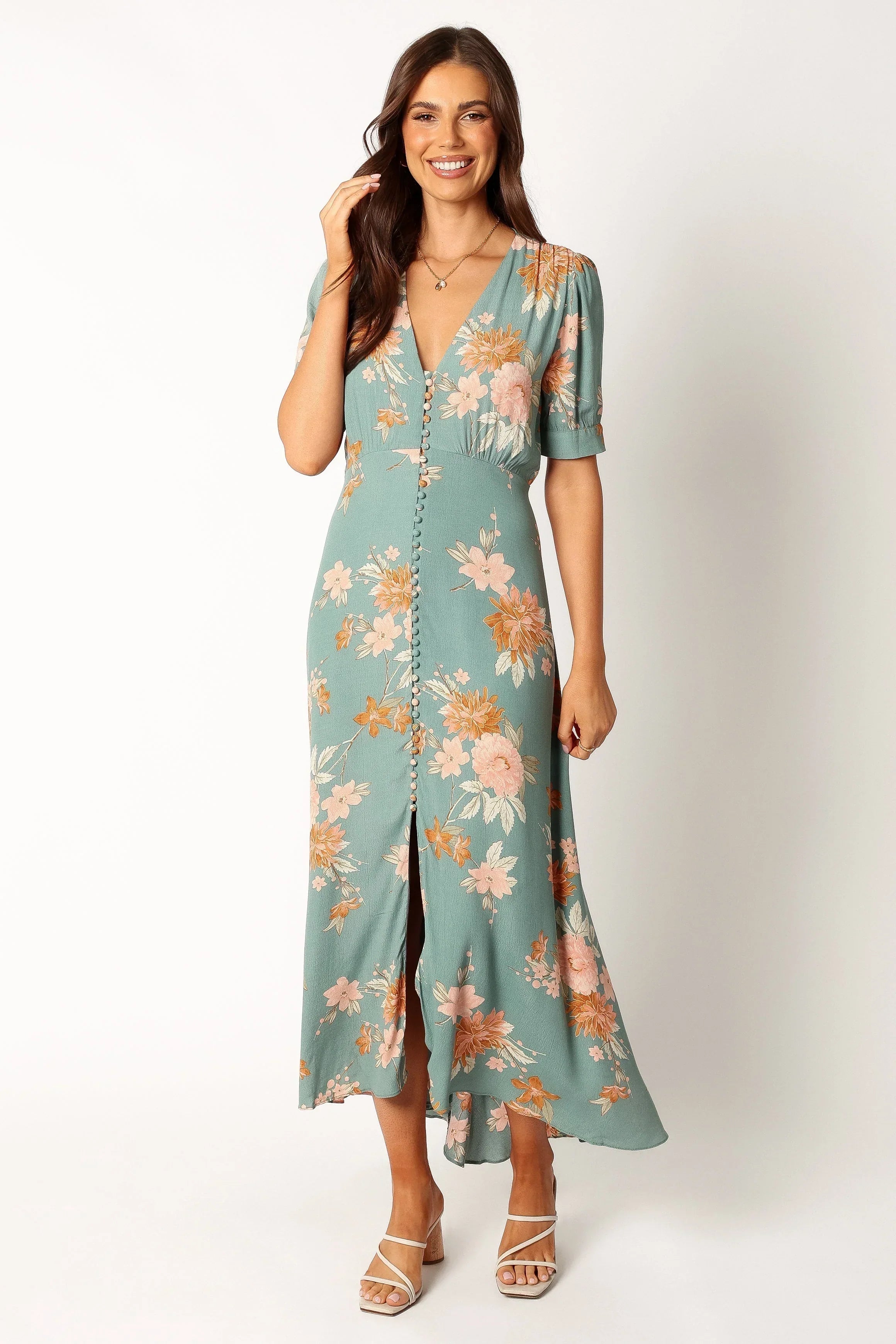 Robe midi Frampton - Bleu floral