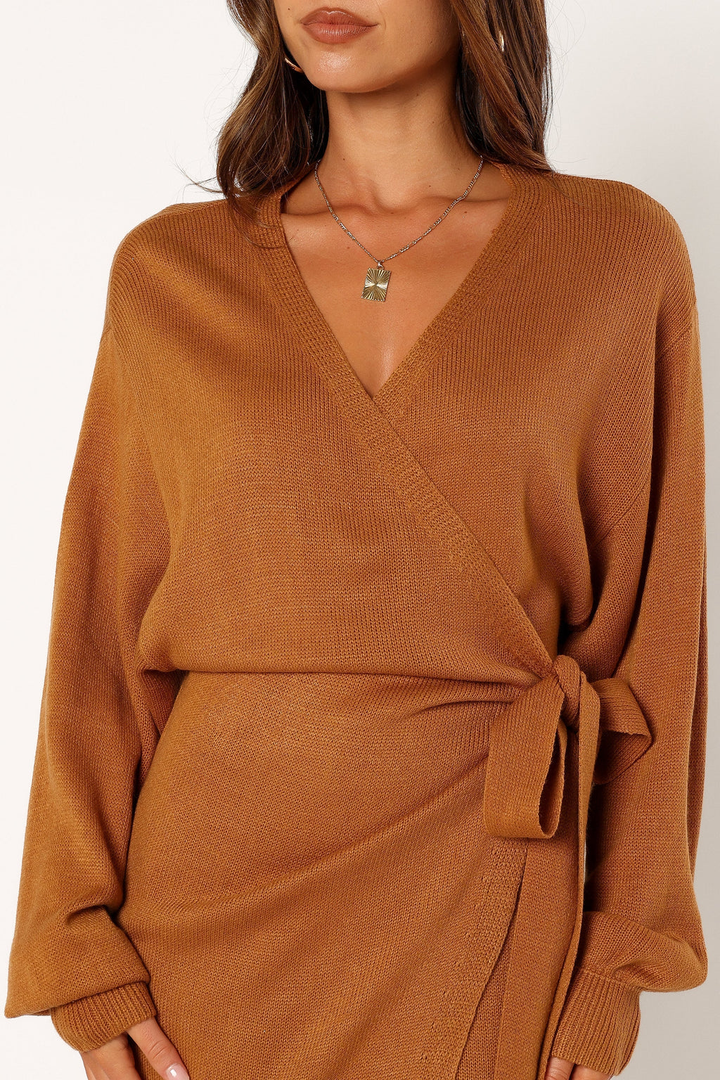 Robe midi en maille Nova - Camel