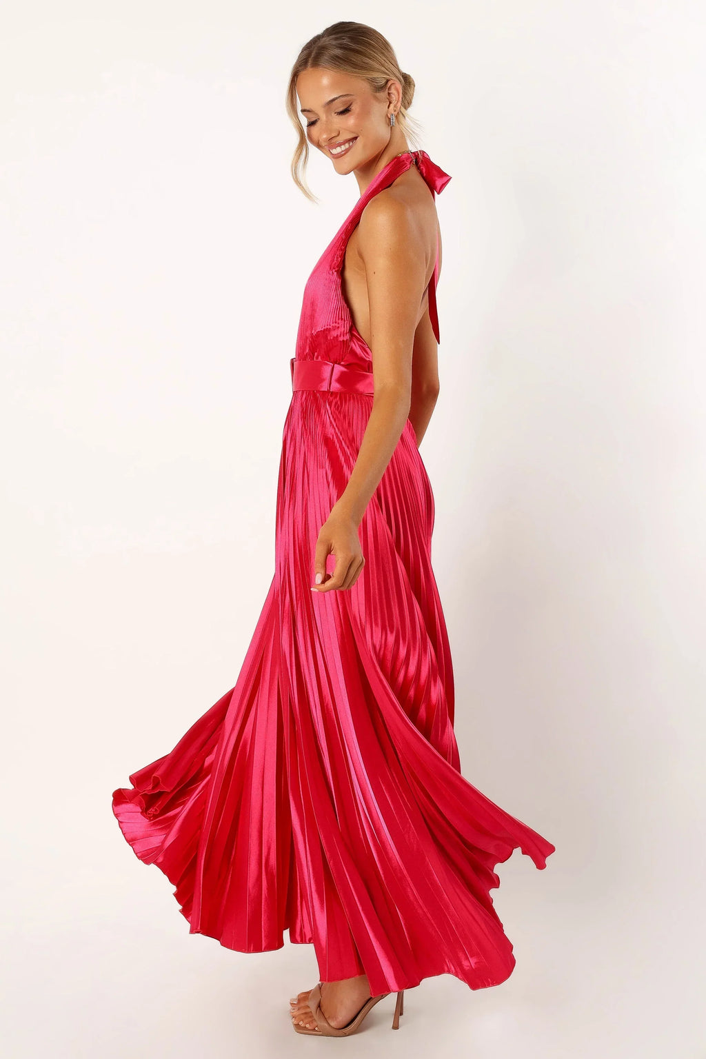 Robe longue dos nu Greta - Magenta