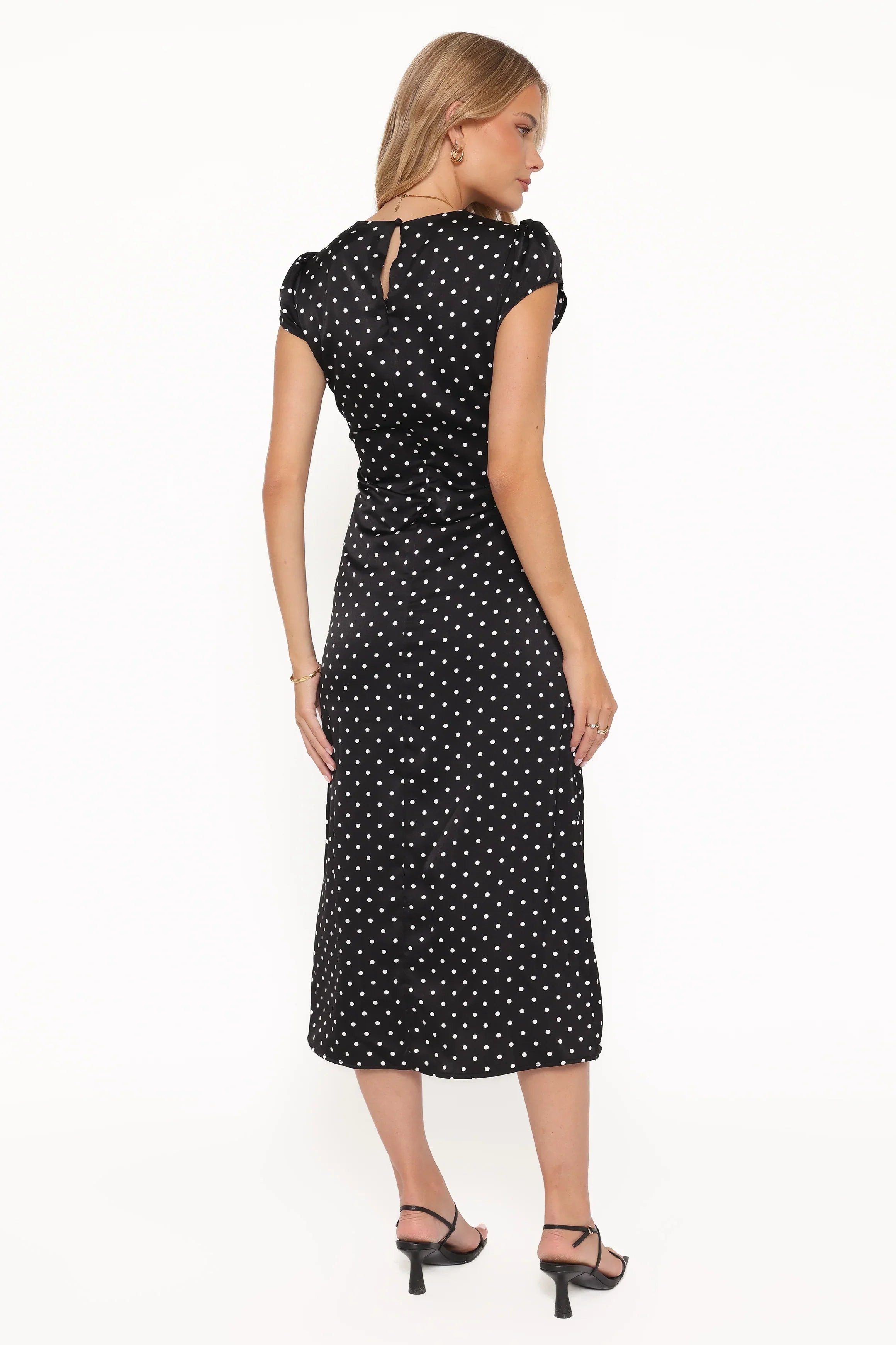 Lisbeth Midi Dress - Black Polka Dot
