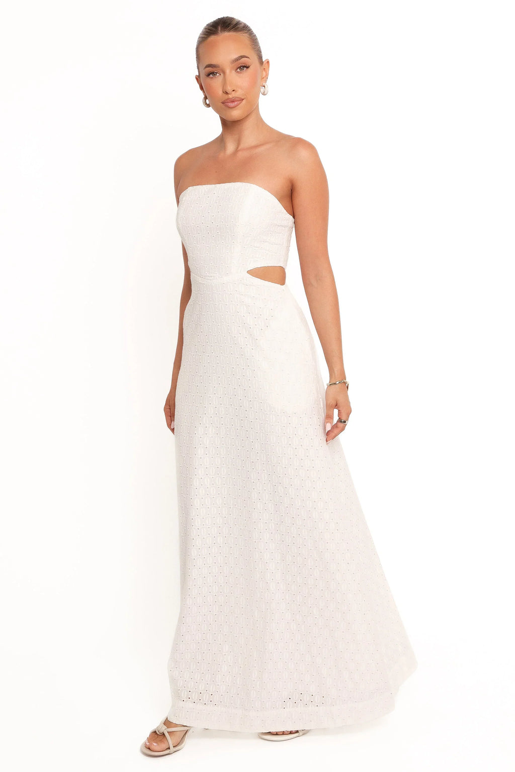 Robe midi Laura – Blanc