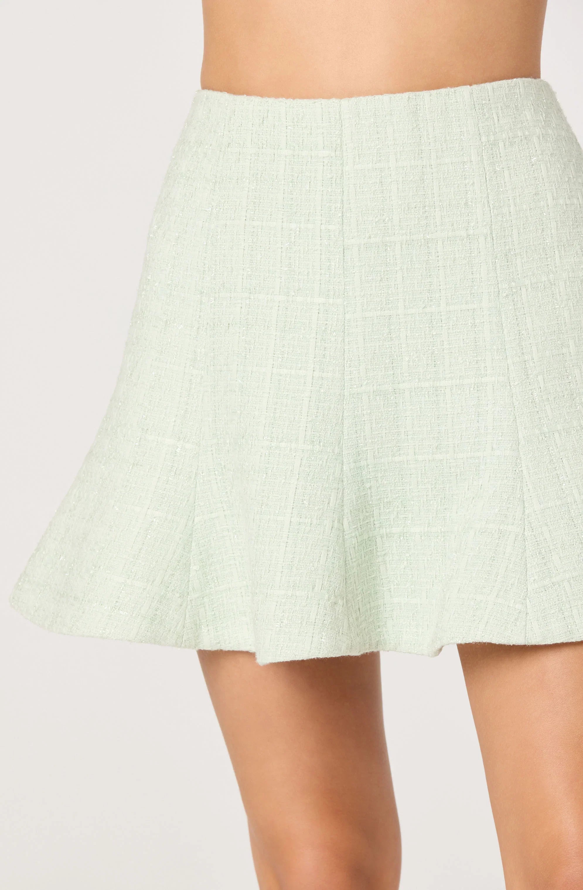 Kiona Sparkly Tweed A-Line Mini Skirt