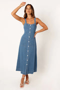 Robe Bettie mi-longue en jean