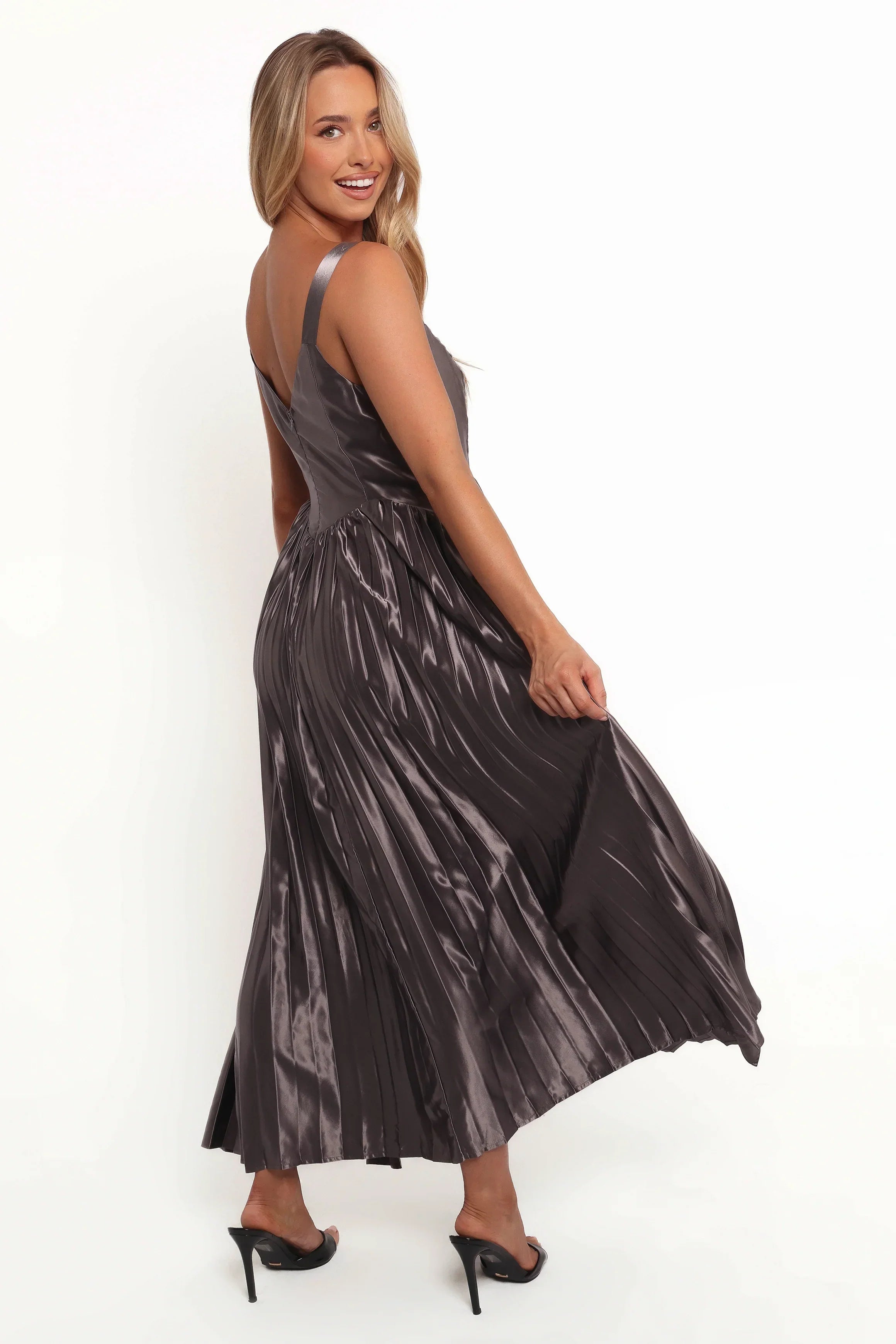 Robe Longue Camala - Gris Argenté