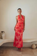 Havana Floral Halter Maxi Dress