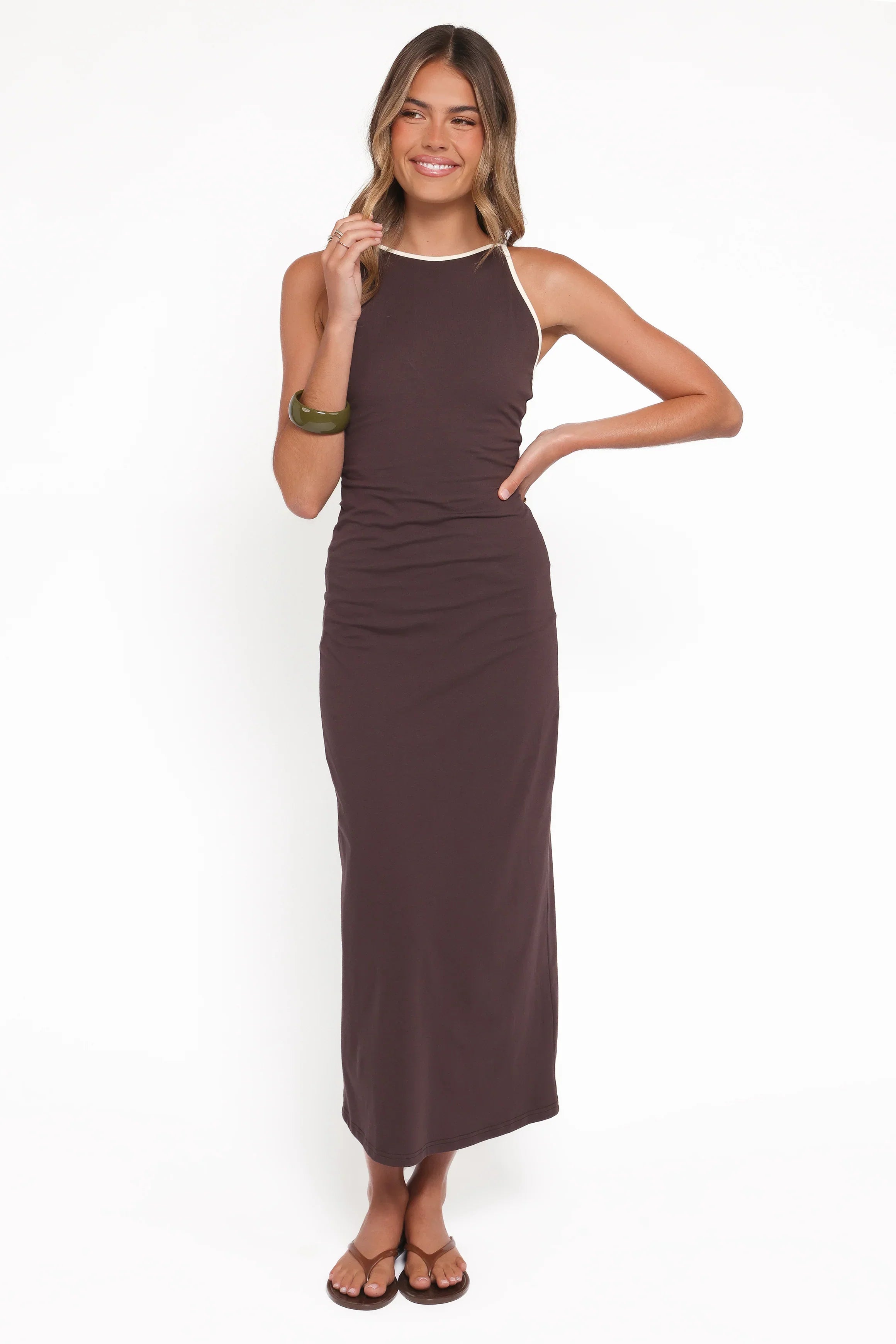 Robe longue Fiona - Espresso