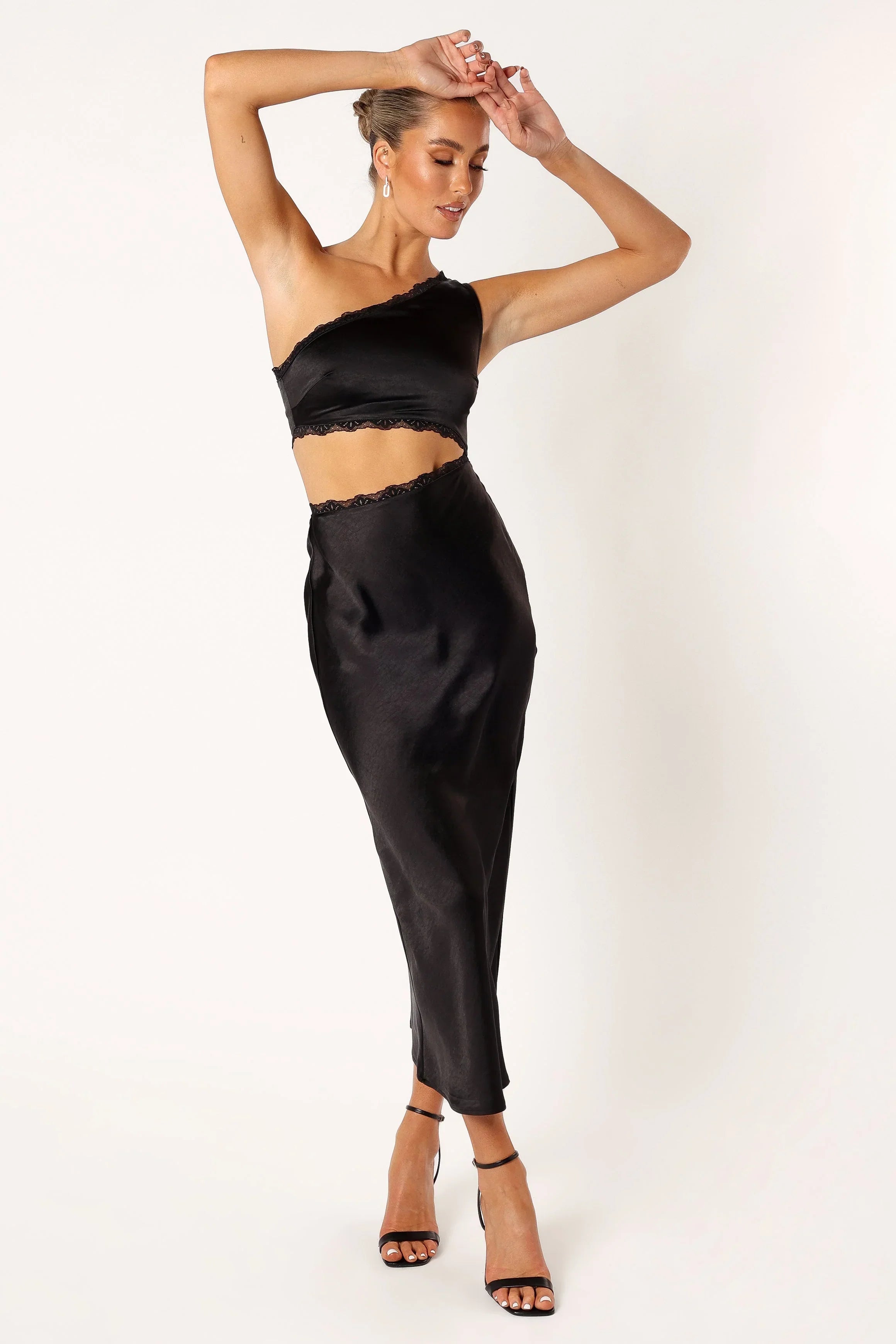 Robe midi longue Alta - Noir