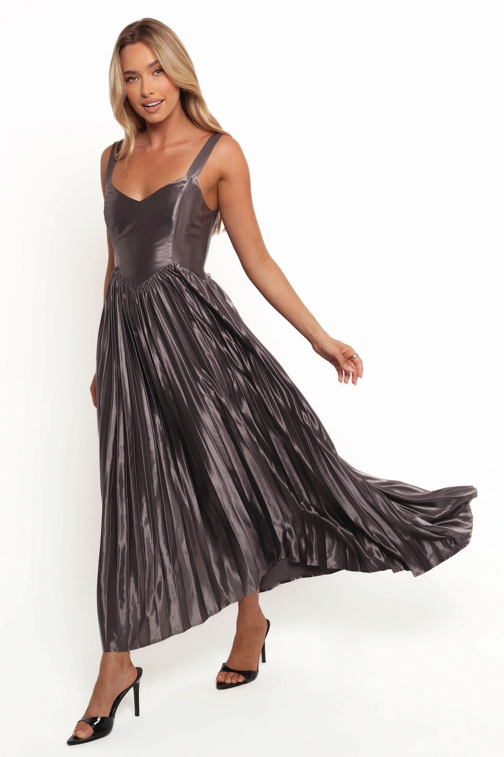 Robe Longue Camala - Gris Argenté