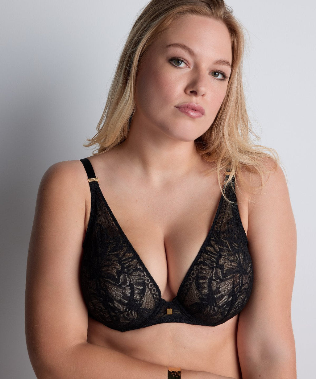 Love Soul Soutien-gorge Triangle avec armatures Noir