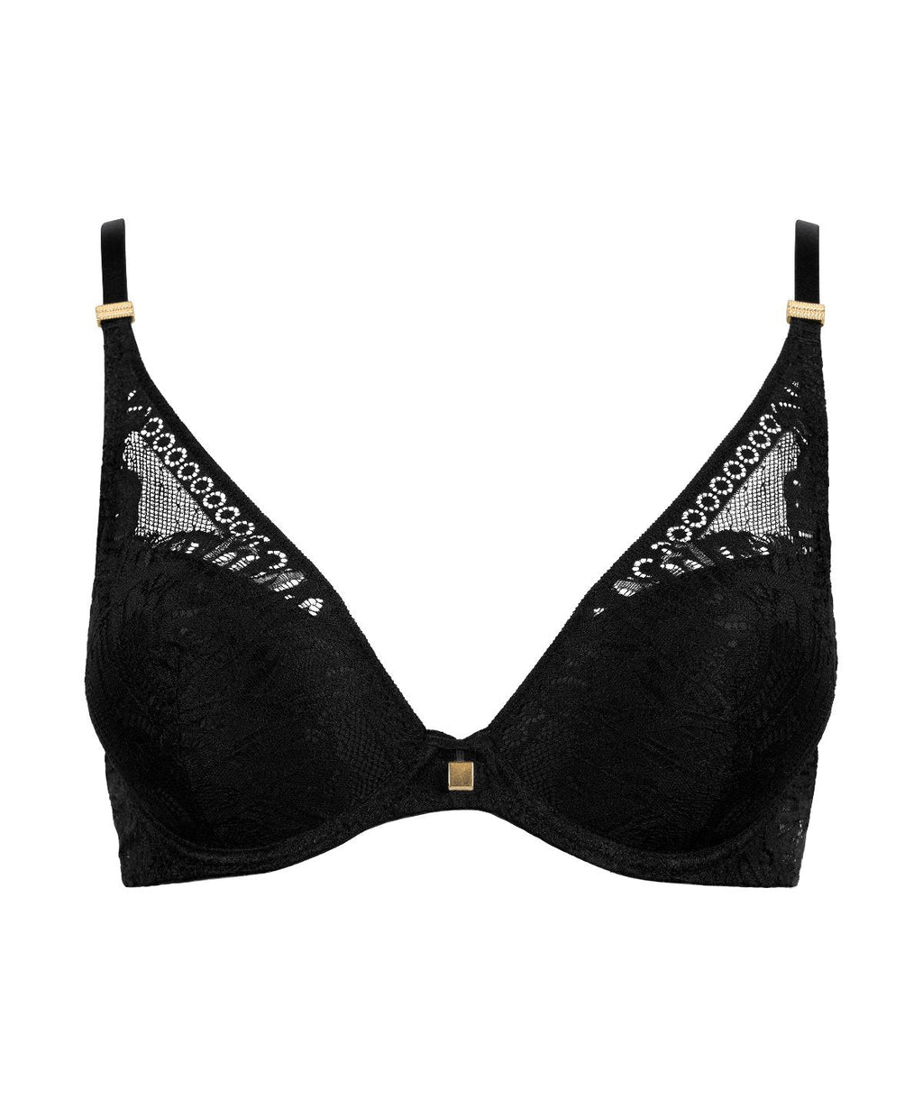 Love Soul Soutien-gorge corbeille foulard Noir