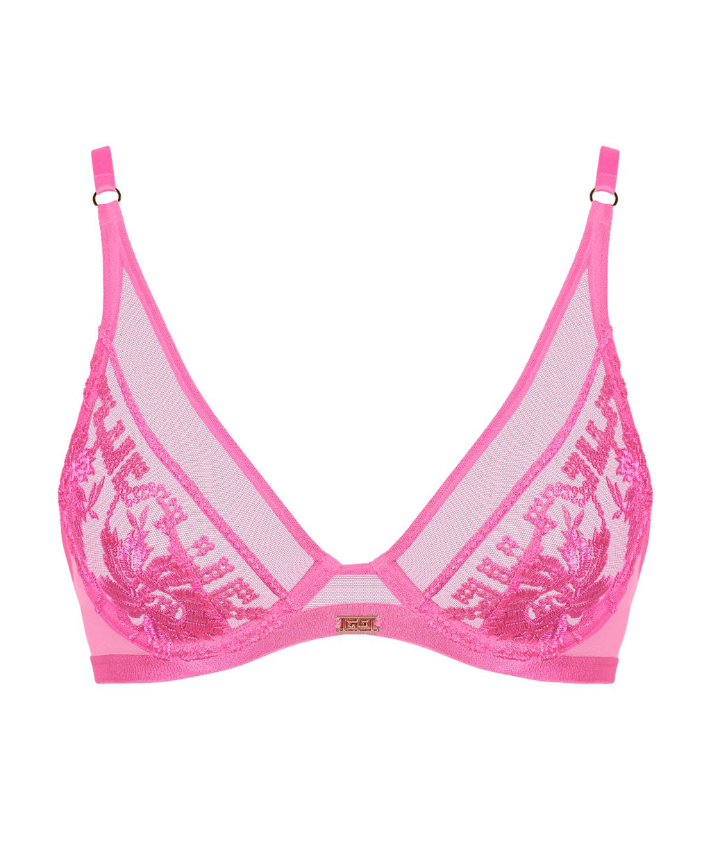 Soutien-gorge triangle à armatures Rules of Attraction rose vif