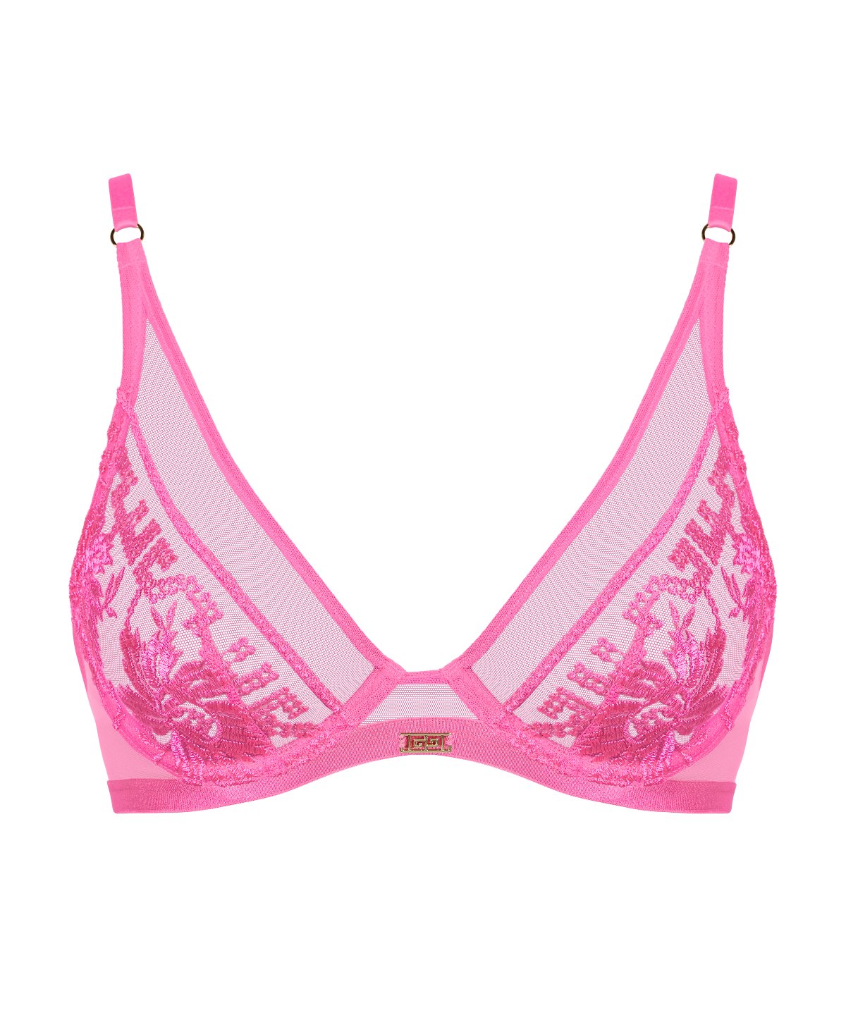 Soutien-gorge triangle à armatures Rules of Attraction rose vif