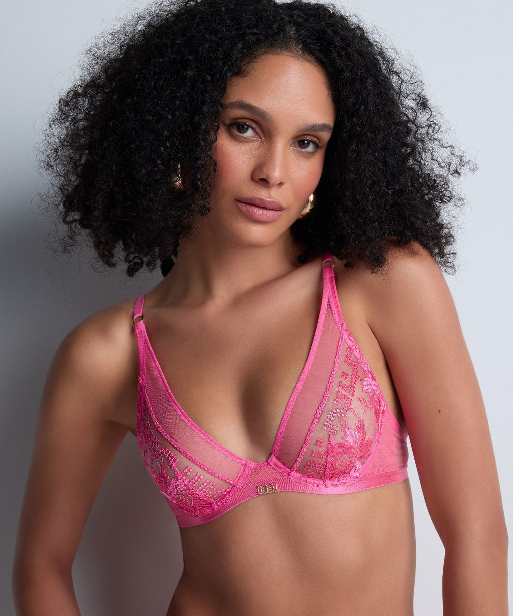 Soutien-gorge triangle à armatures Rules of Attraction rose vif