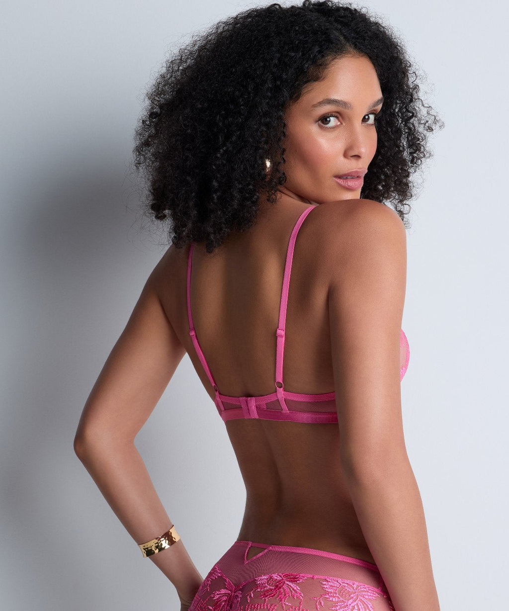 Soutien-gorge triangle à armatures Rules of Attraction rose vif