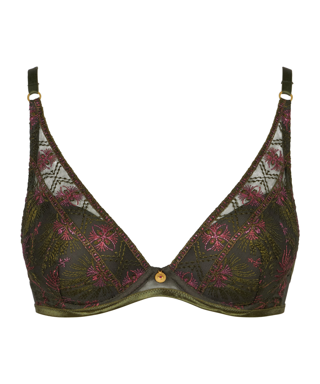 Sound of Heart Soutien-gorge Plunge foulard Dark Garden