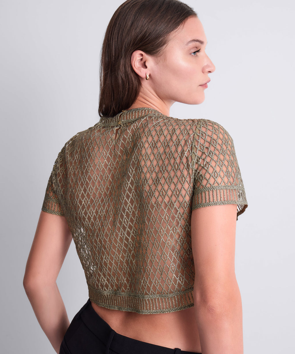 Stardust Dream Top manches courtes vert Nile