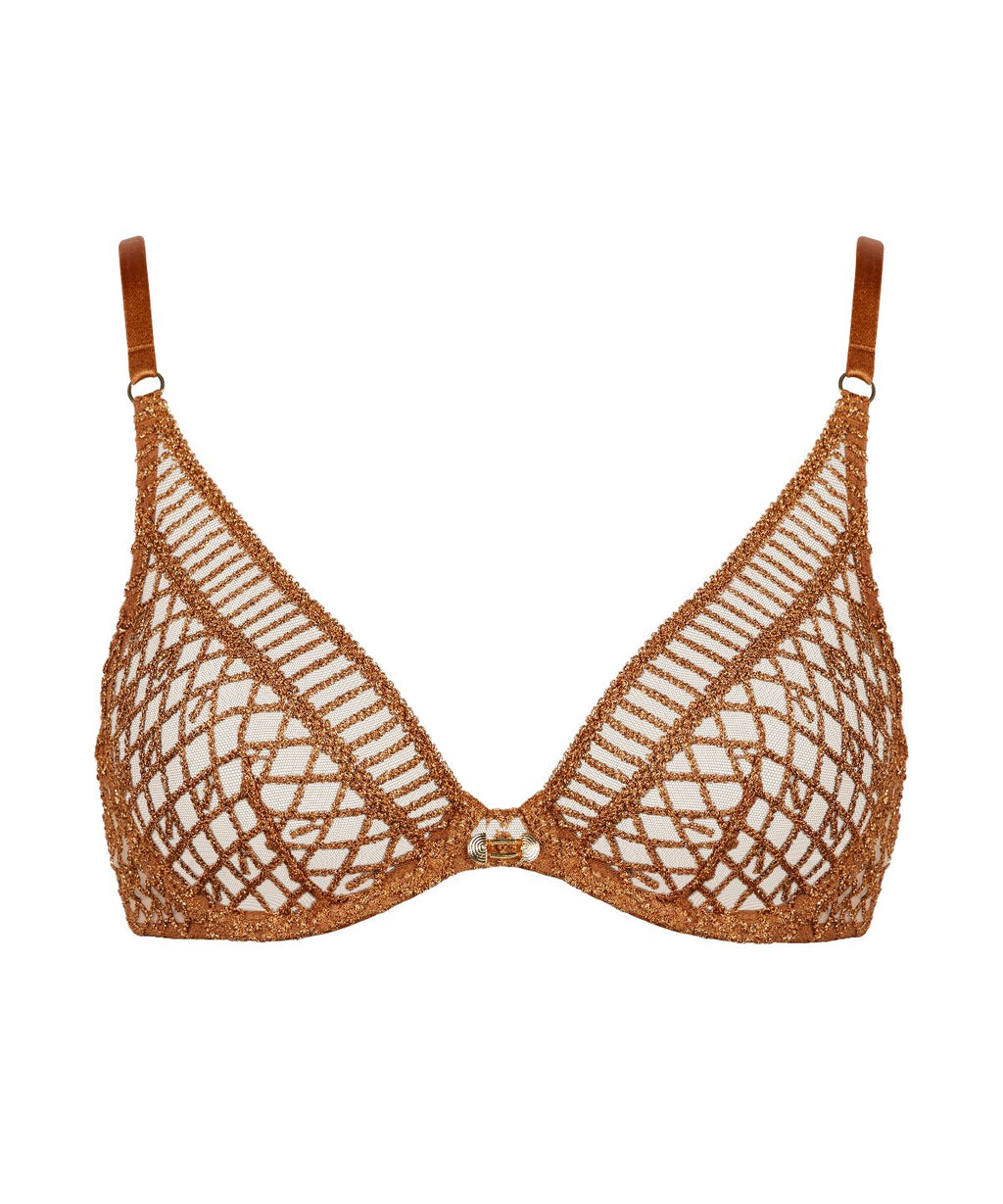 Stardust Dream Soutien-gorge Triangle à armatures Ambre doré