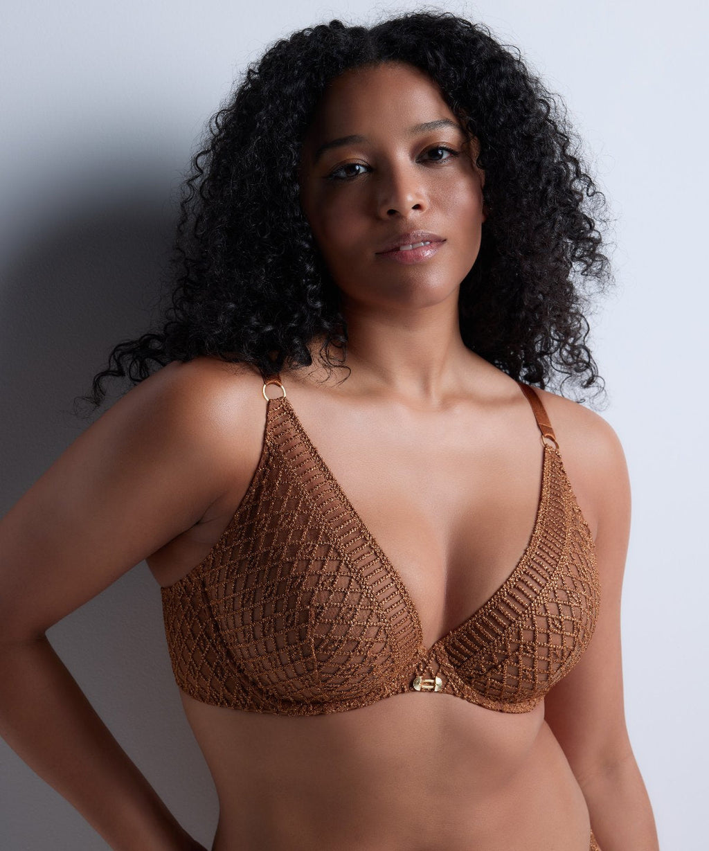 Stardust Dream Soutien-gorge Triangle à armatures Ambre doré