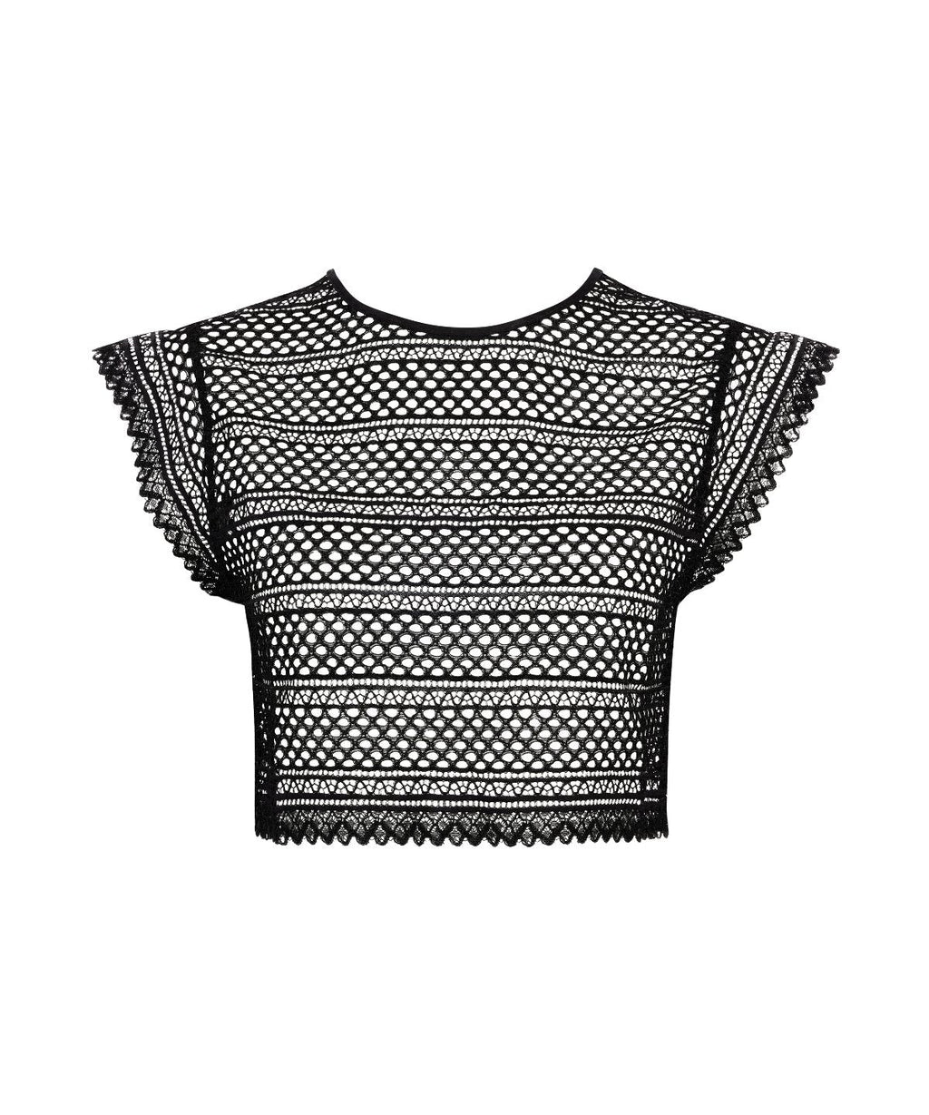 By the Sea Top manches courtes Noir
