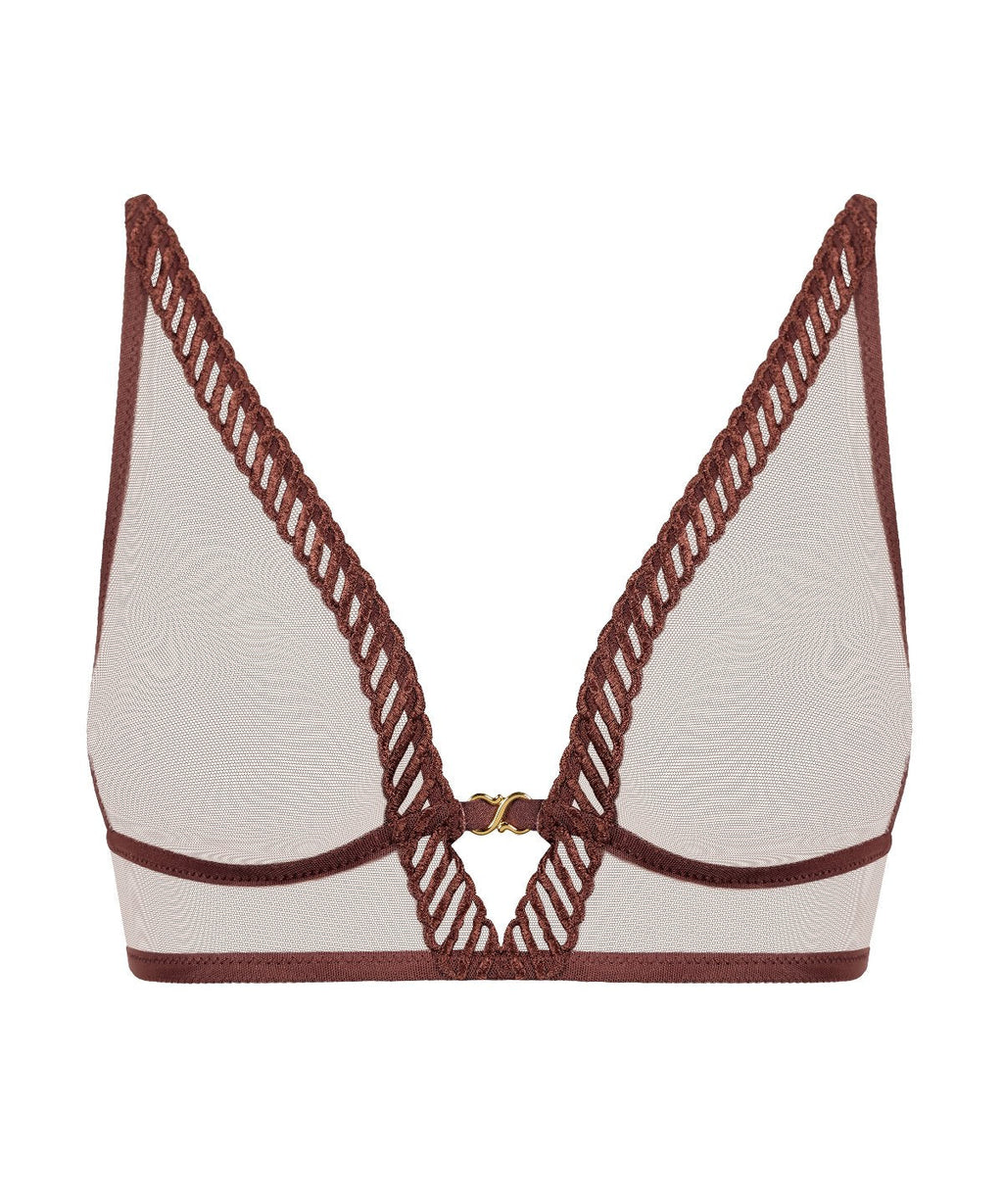 Sheer Emotion Soutien-gorge Triangle Sepia