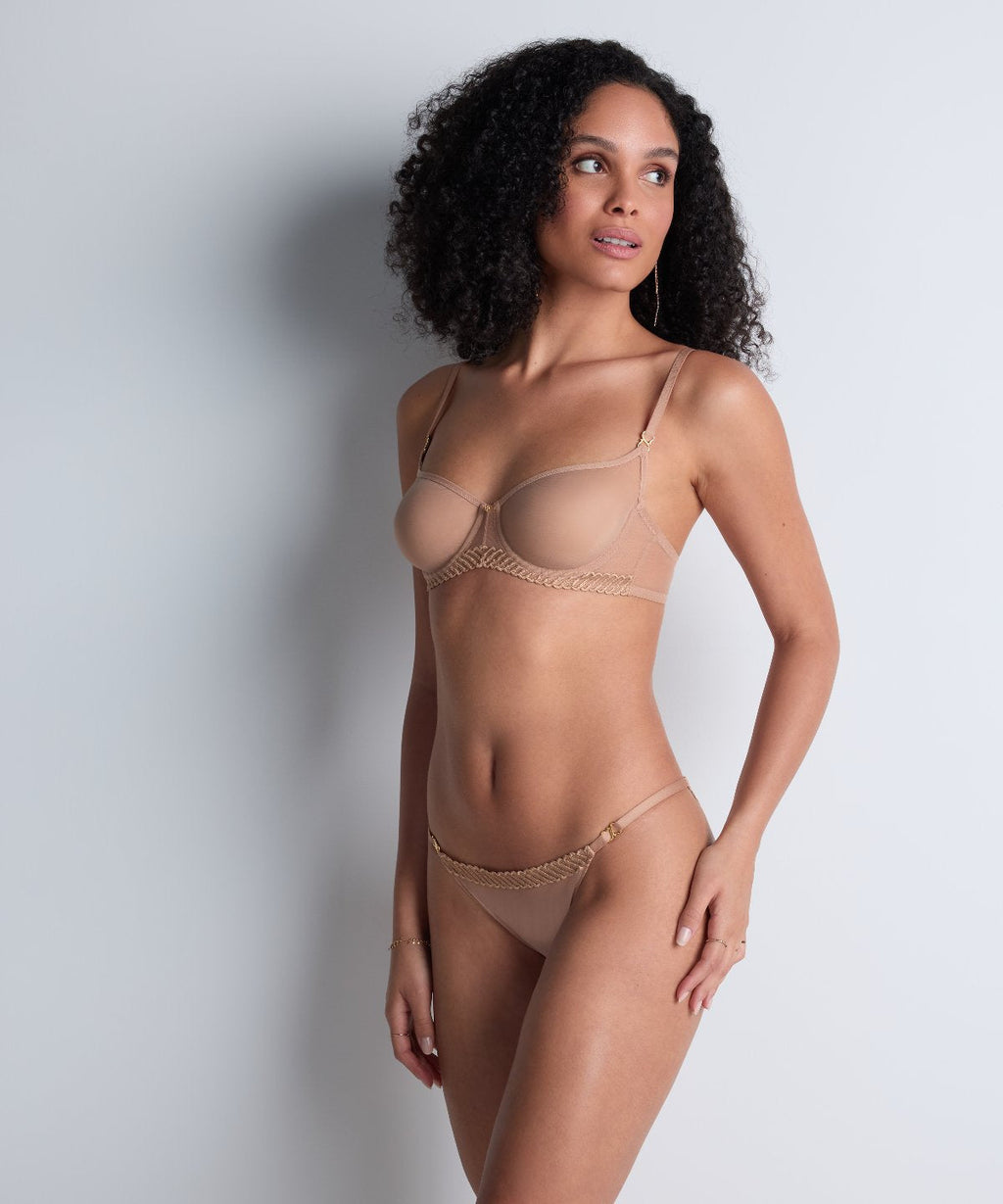Sheer Emotion Culotte taille basse Sand