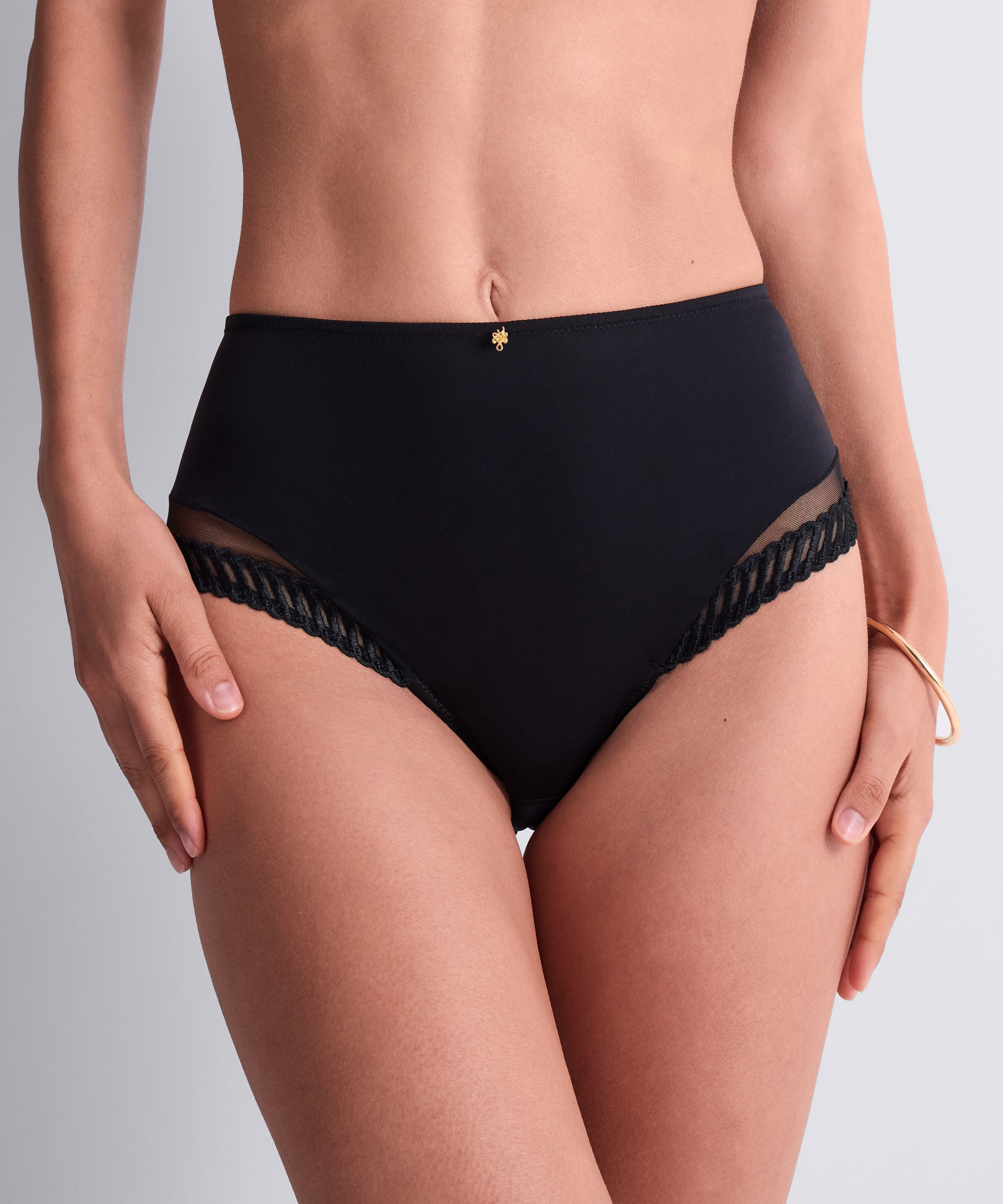 Sheer Emotion Culotte taille haute Black