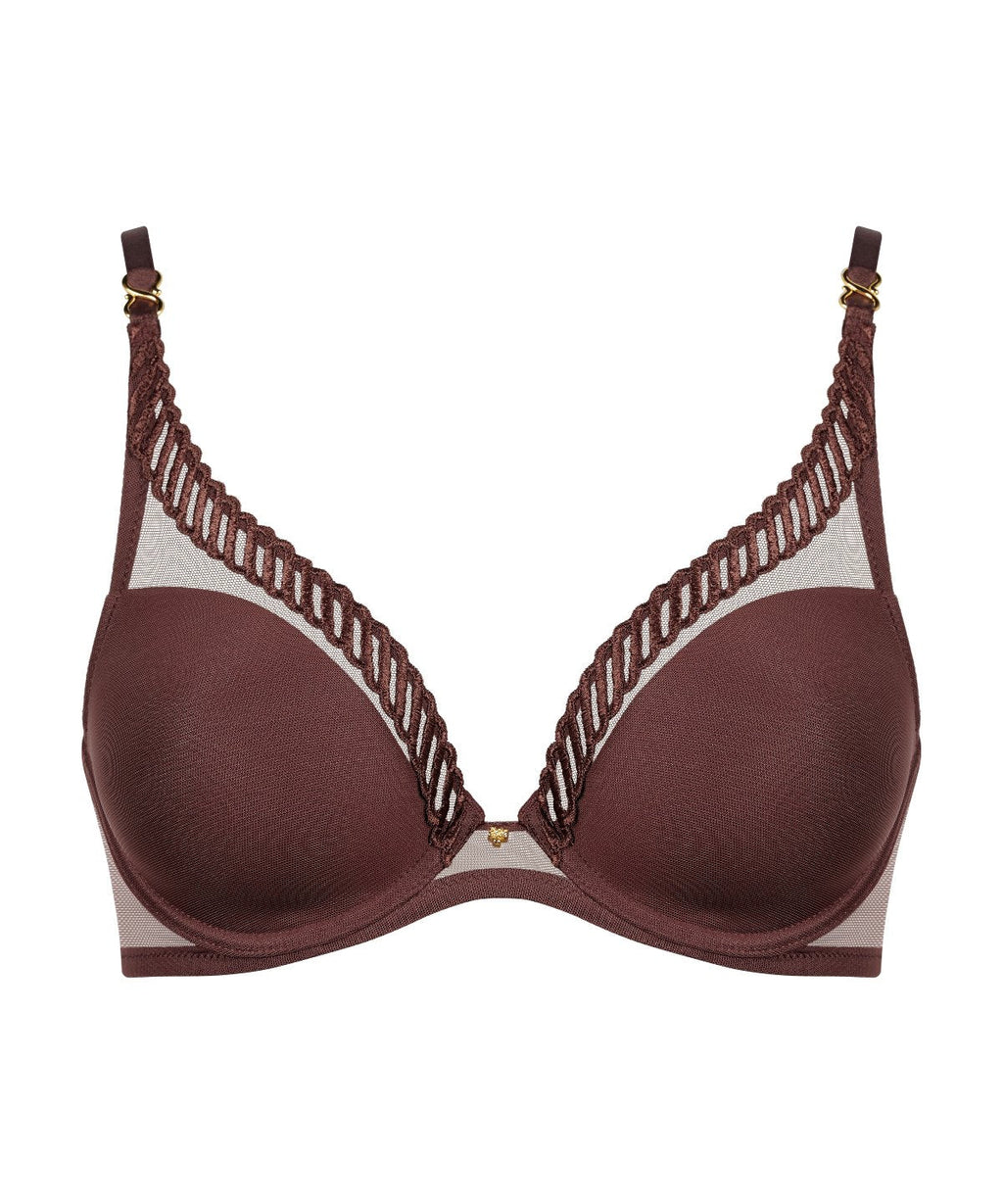 Sheer Emotion Soutien-gorge triangle avec armatures Sépia