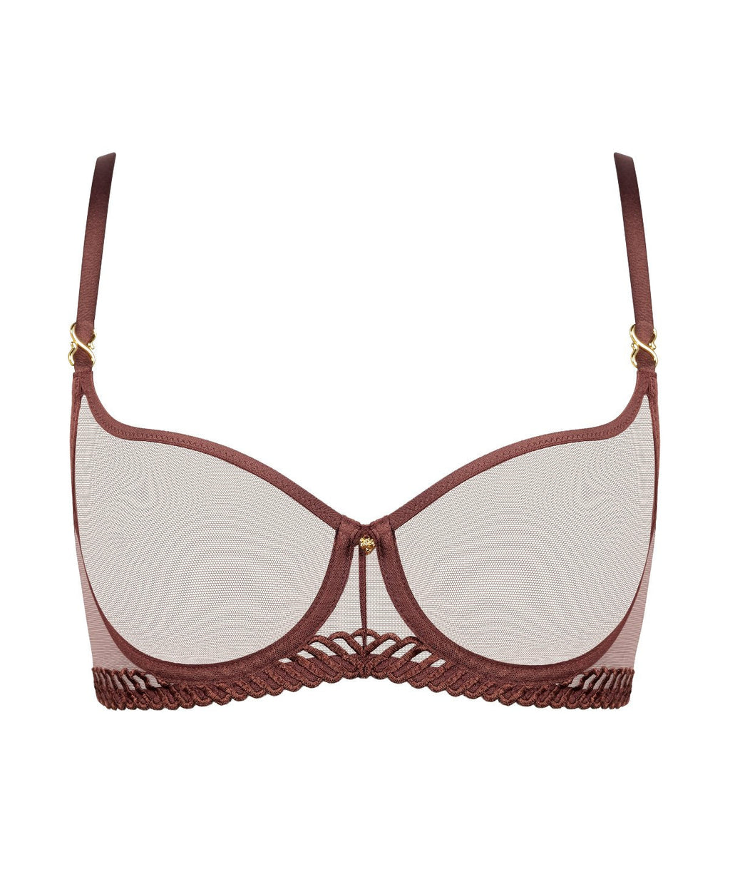 Sheer Emotion Soutien-gorge Corbeille avec armatures Sepia