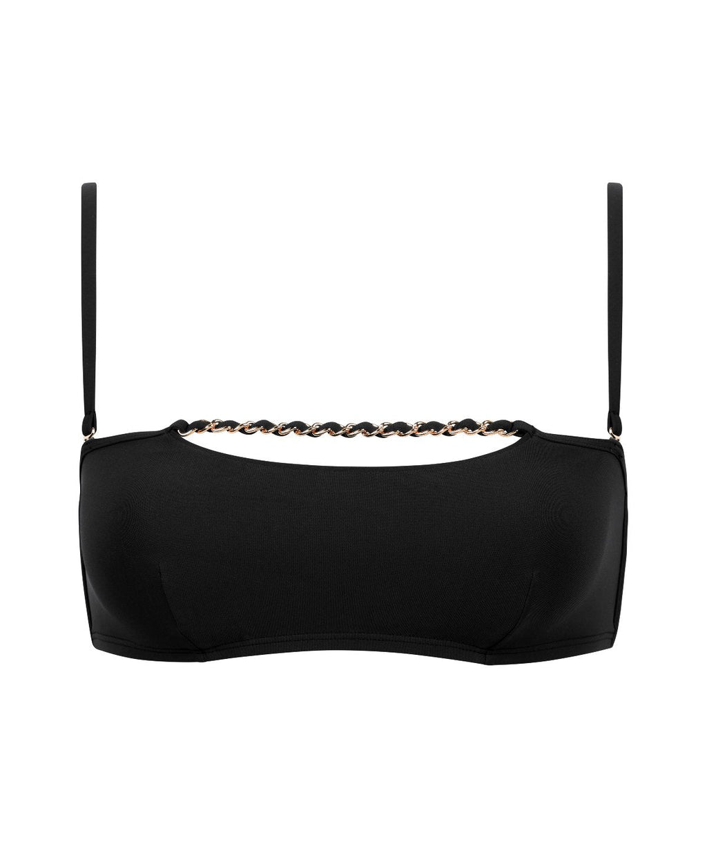 Sparkling Treasure Haut de maillot de bain Bandeau souple Noir