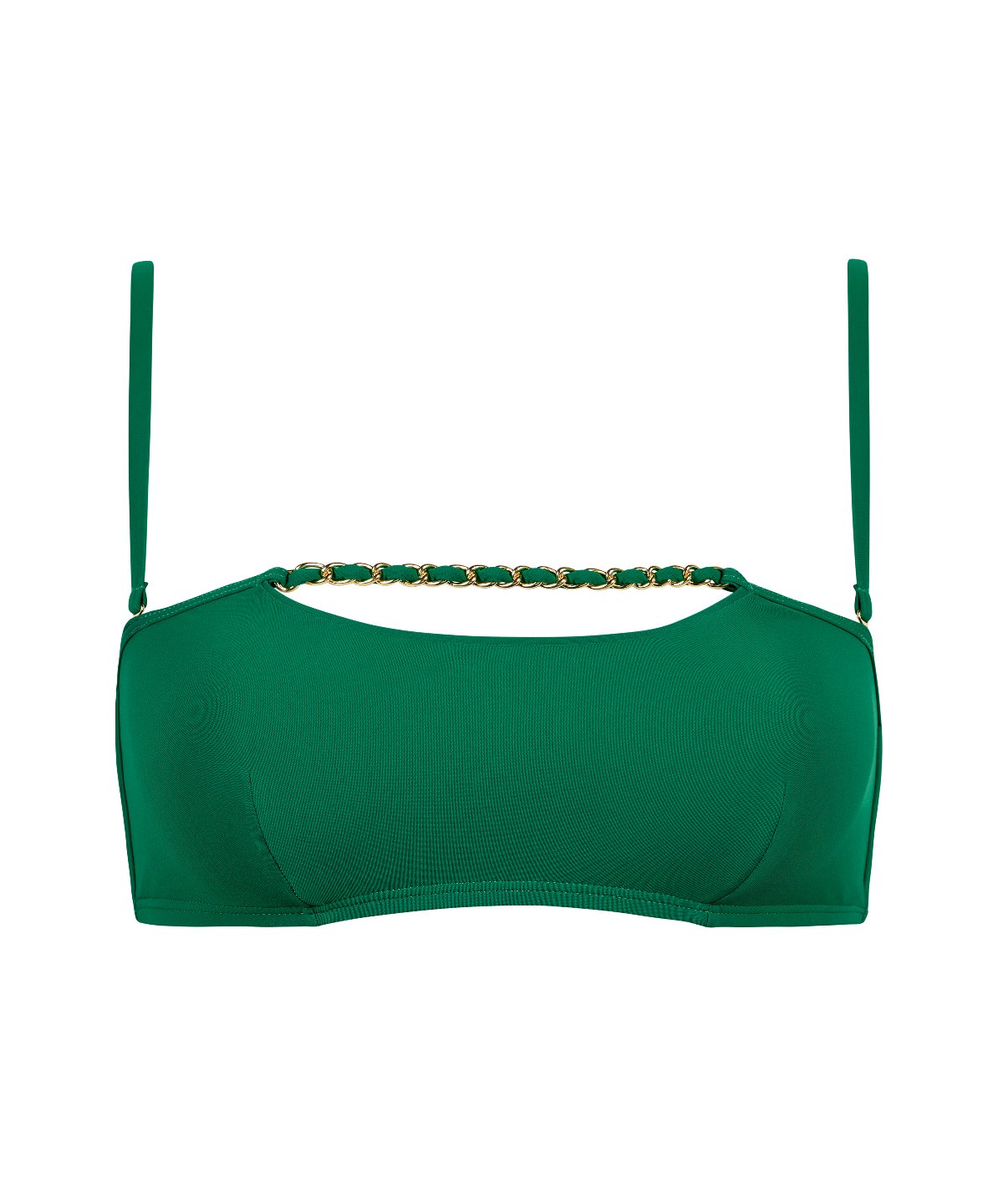 Sparkling Treasure Haut de maillot de bain Bandeau souple Palm Green