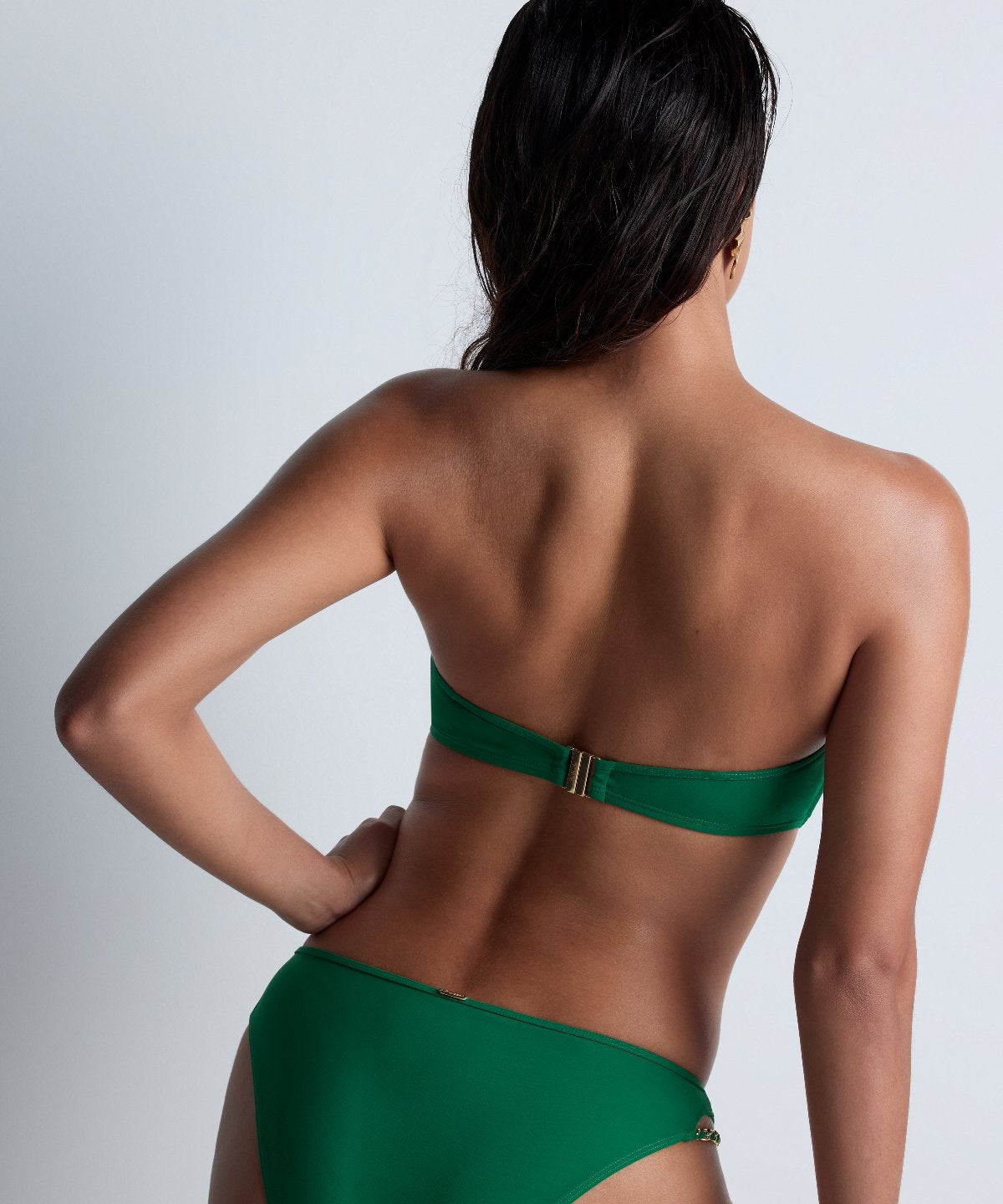 Sparkling Treasure Haut de maillot de bain Bandeau souple Palm Green