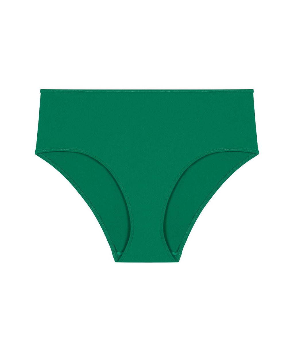 Sparkling Treasure Bas de maillot de bain taille haute Palm Green