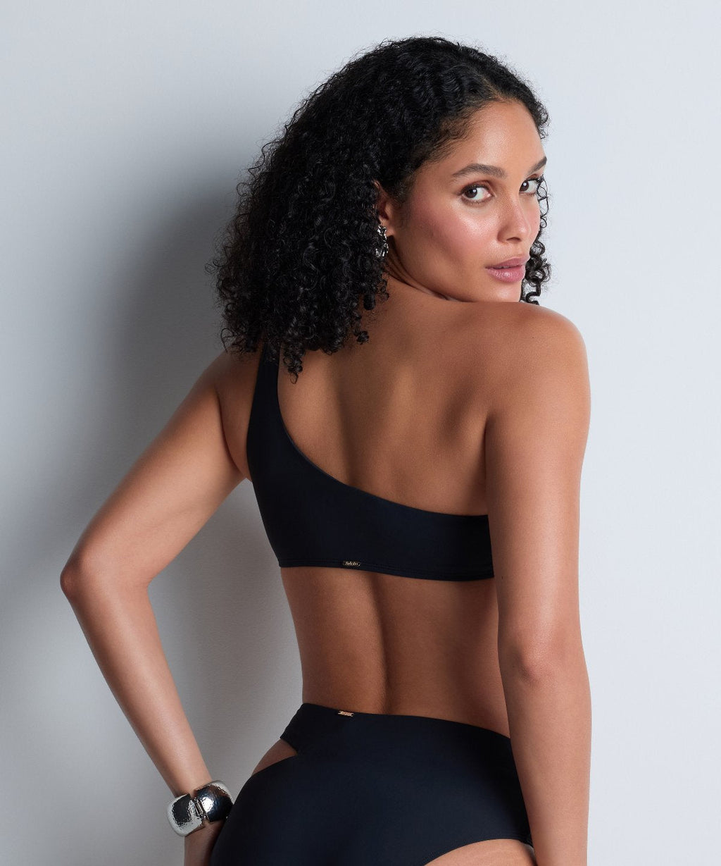 Summer Essence Bas de maillot de bain taille haute Noir