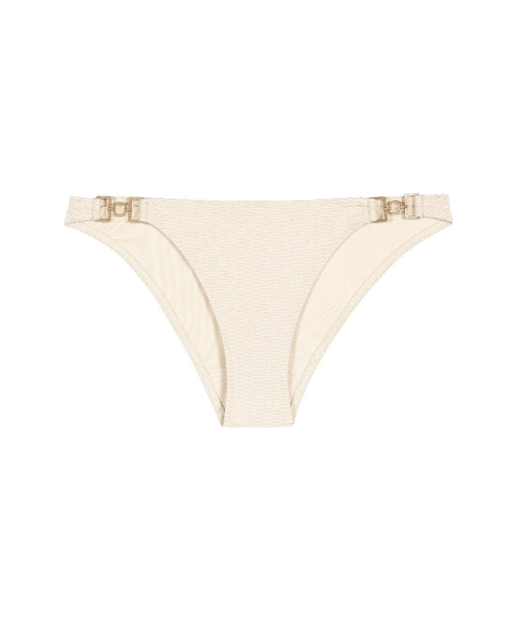 Shimmering Waters Bas de maillot de bain taille basse Golden White