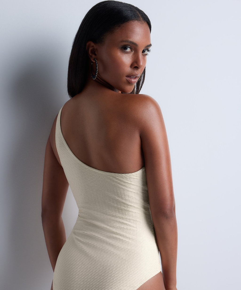 Shimmering Waters Maillot de bain une pièce Golden White