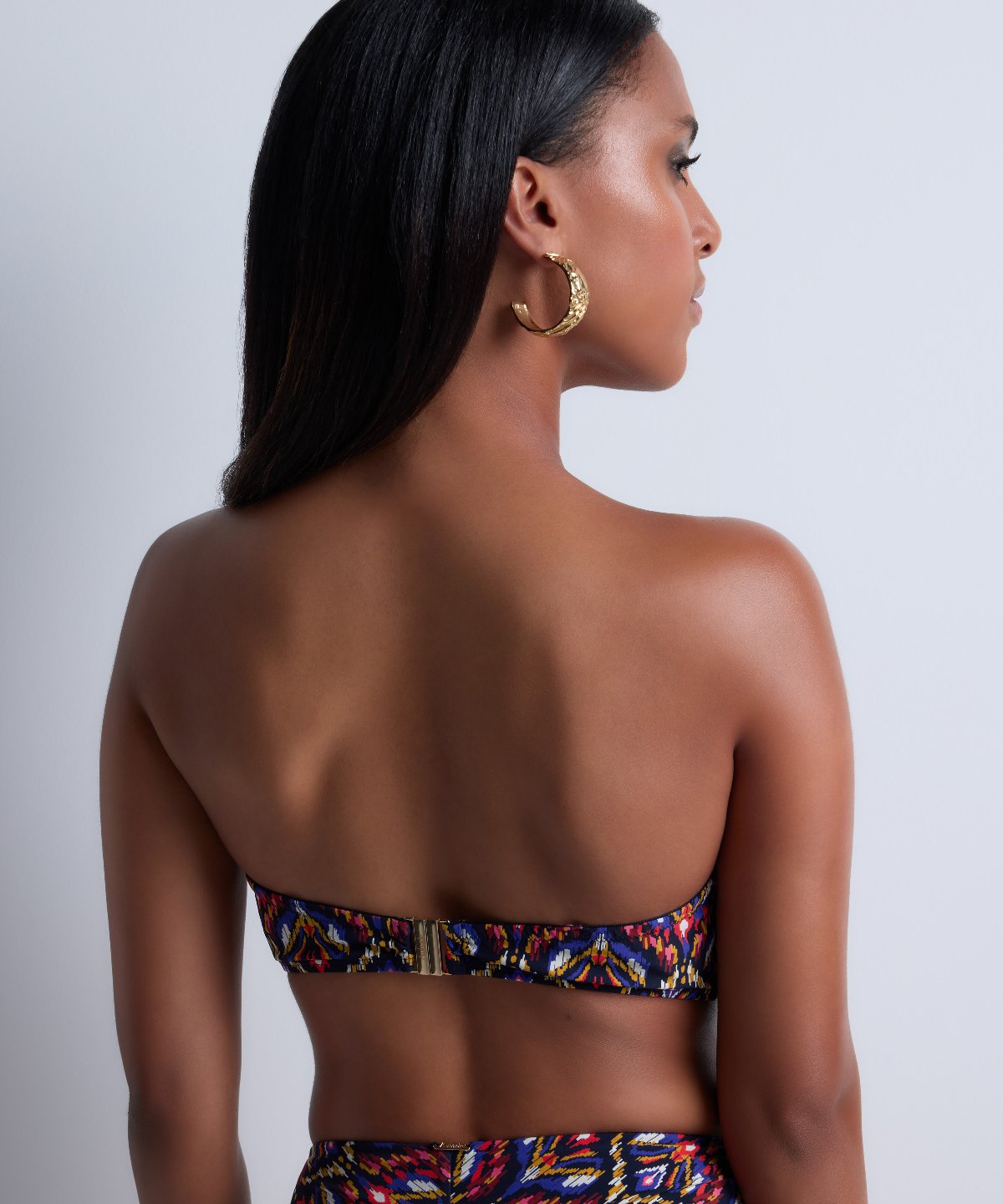 Sunkissed Allure Haut de maillot de bain Bandeau coques amovibles Ikat